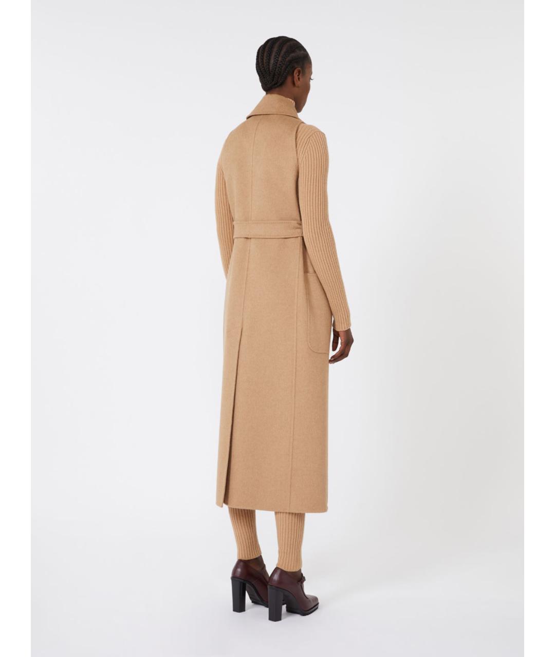 MAX MARA Бежевый шерстяной жилет, фото 3
