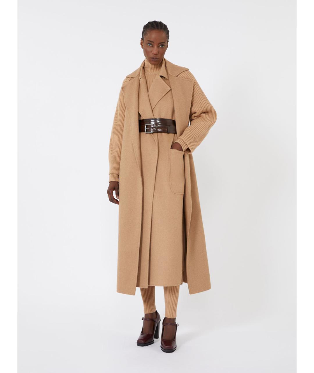 MAX MARA Бежевый шерстяной жилет, фото 5