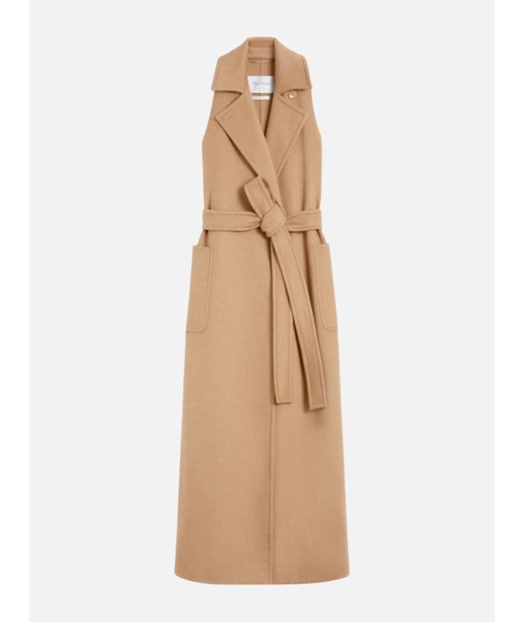 MAX MARA Бежевый шерстяной жилет, фото 6