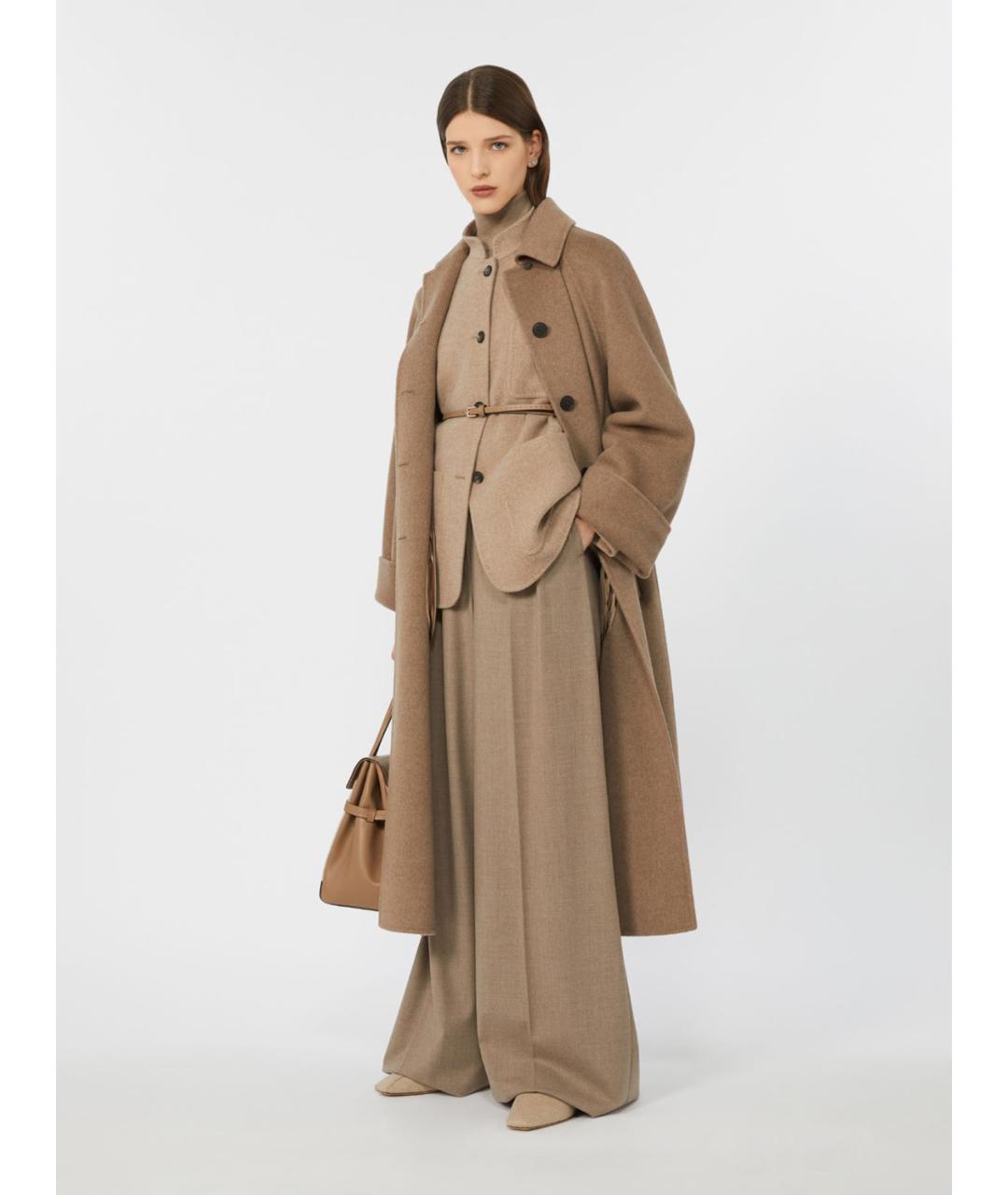 MAX MARA Бежевое кашемировое пальто, фото 4