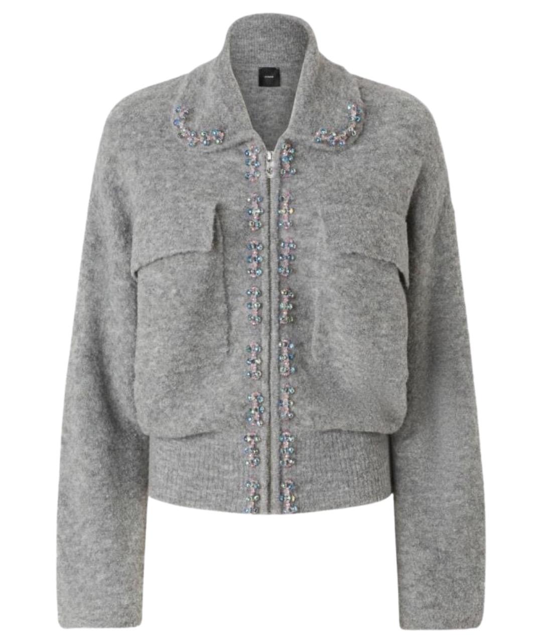 PINKO Серая шерстяная куртка, фото 1