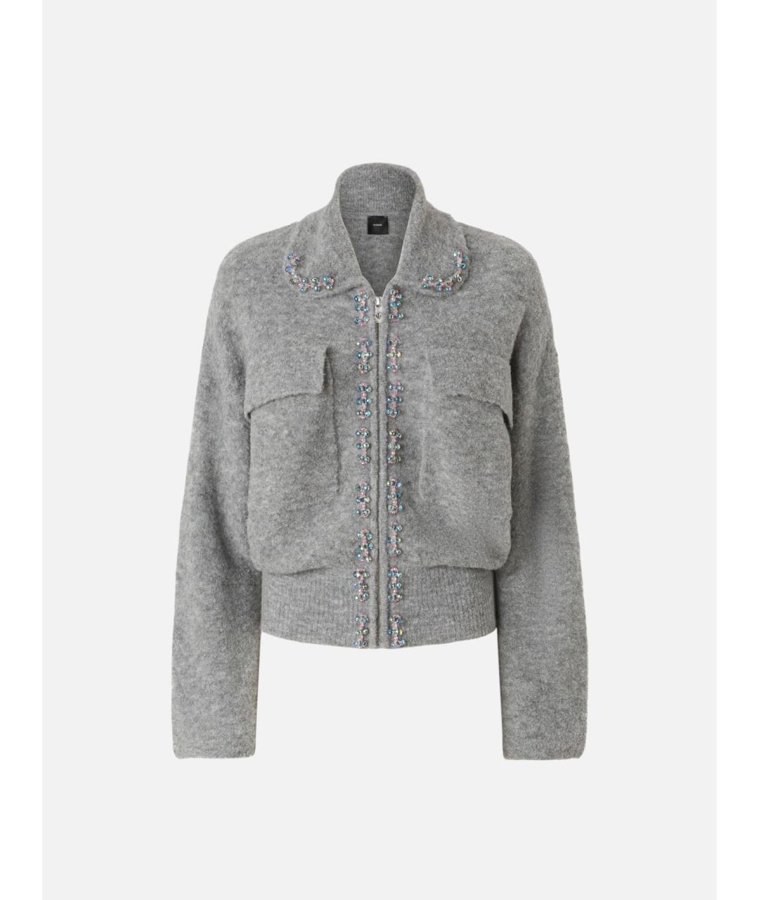 PINKO Серая шерстяная куртка, фото 6