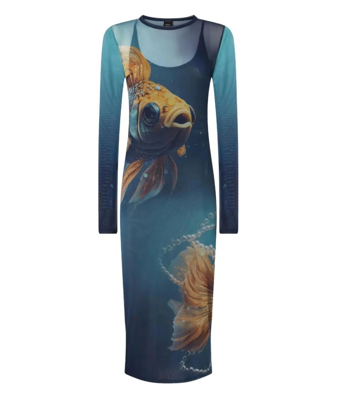 PINKO Мульти полиамидовое коктейльное платье, фото 1