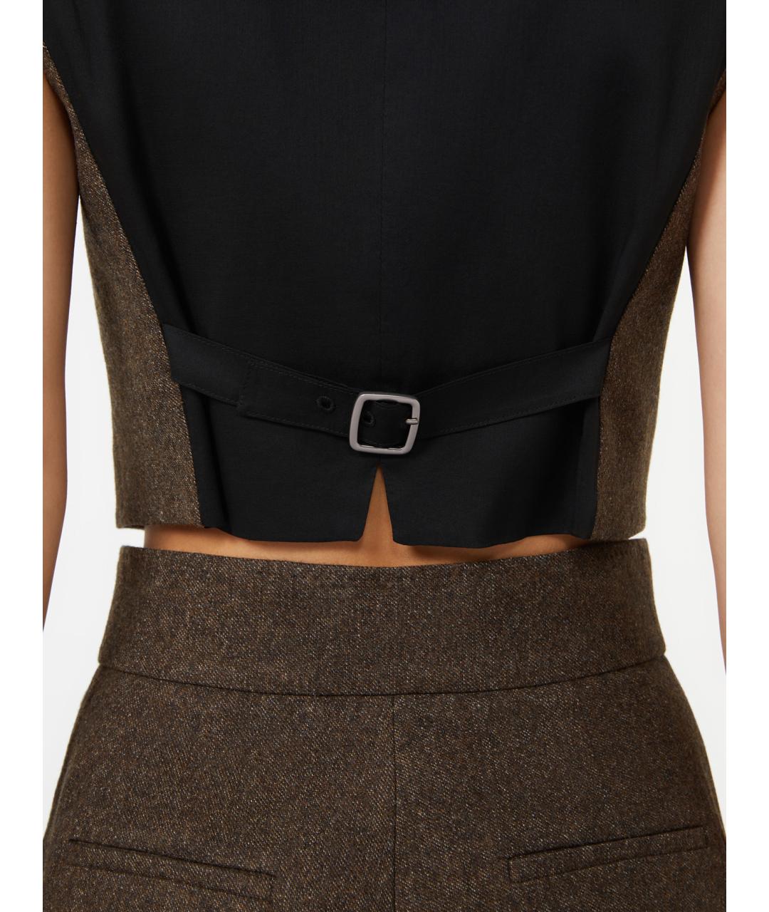 MAX MARA Коричневый шерстяной жакет/пиджак, фото 5