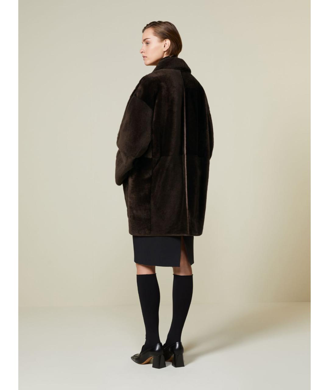 MAX MARA Коричневая меховая дубленка, фото 4