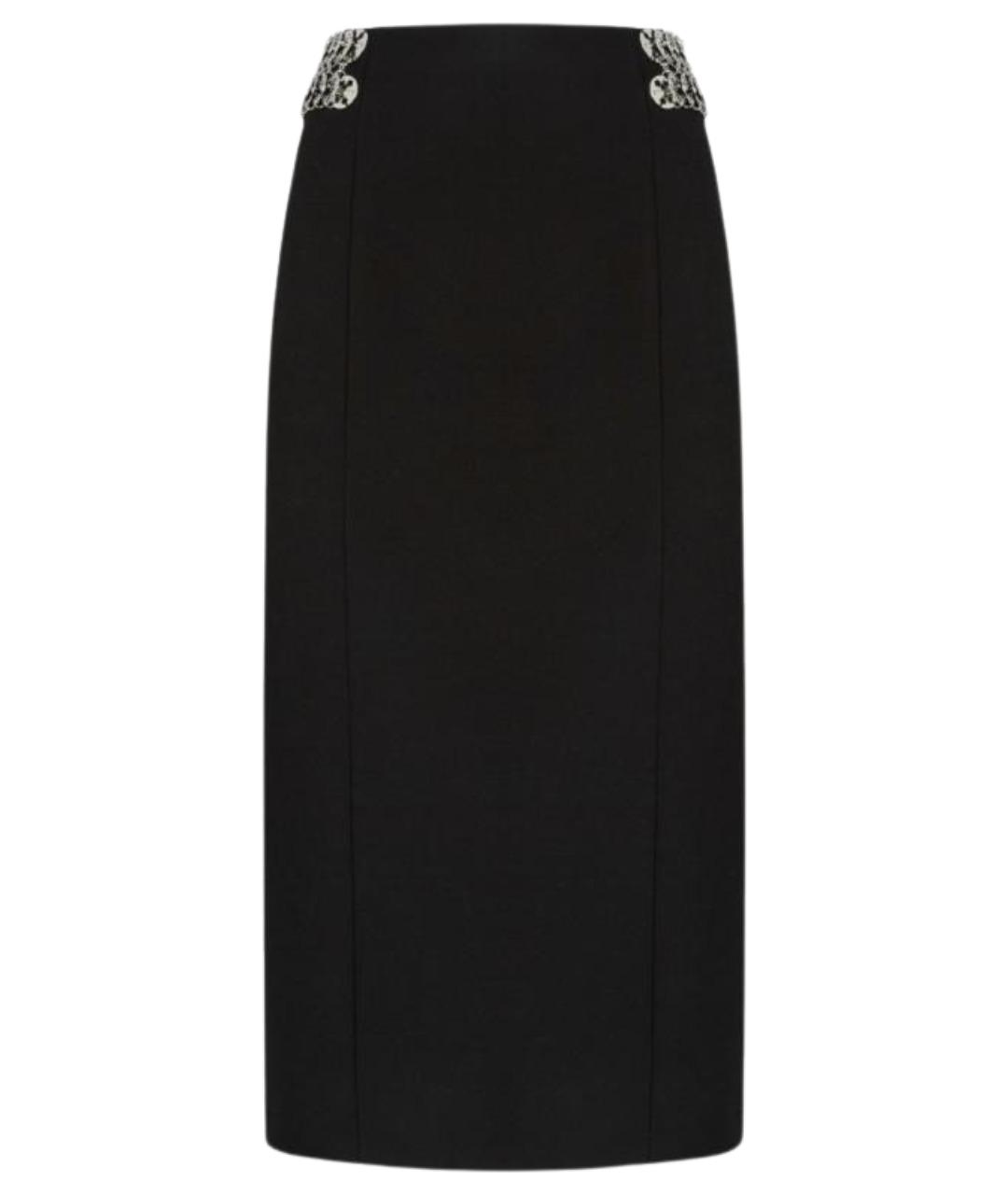 PINKO Черная полиэстеровая юбка миди, фото 1