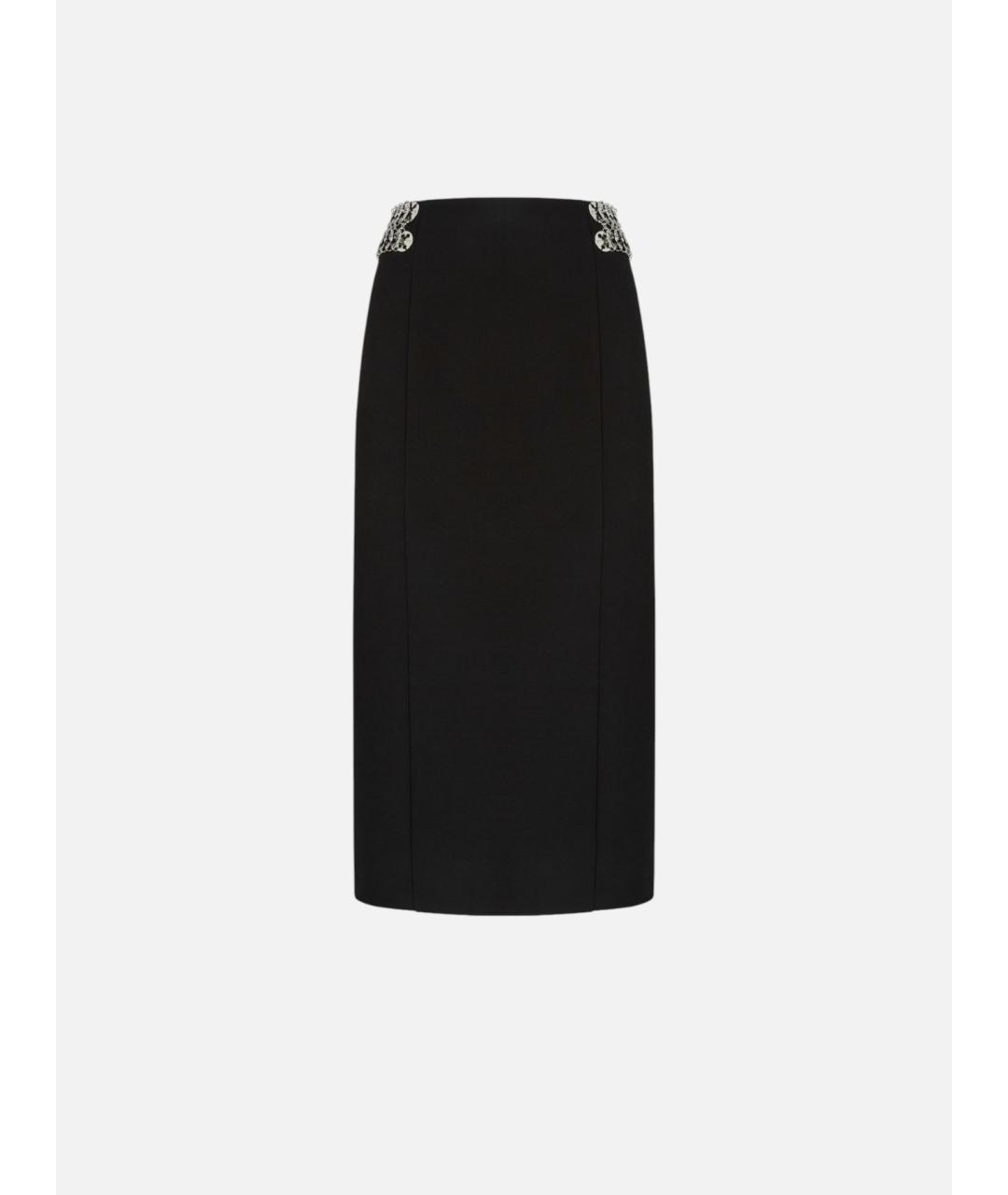 PINKO Черная полиэстеровая юбка миди, фото 1