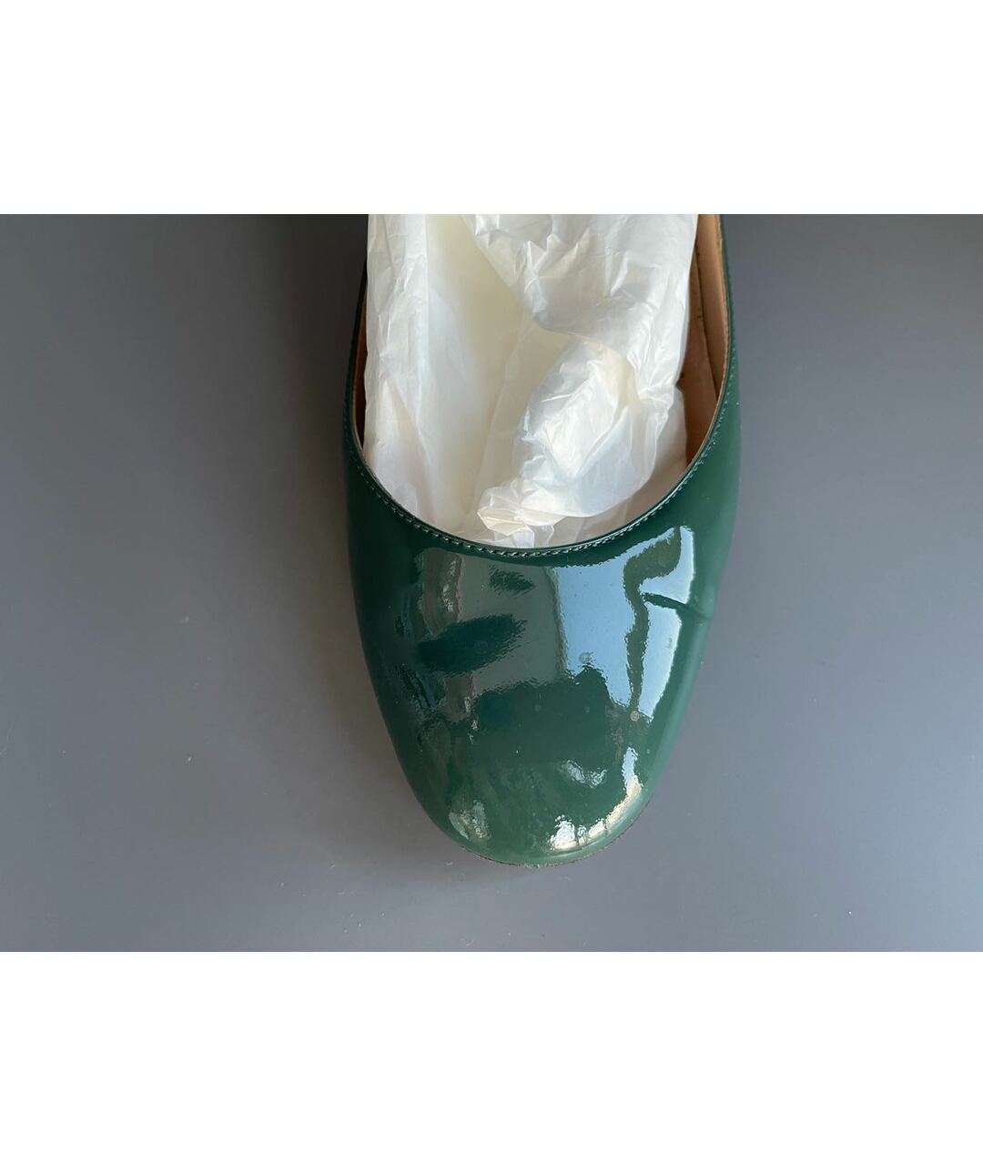 RED VALENTINO Зеленые туфли из лакированной кожи, фото 3