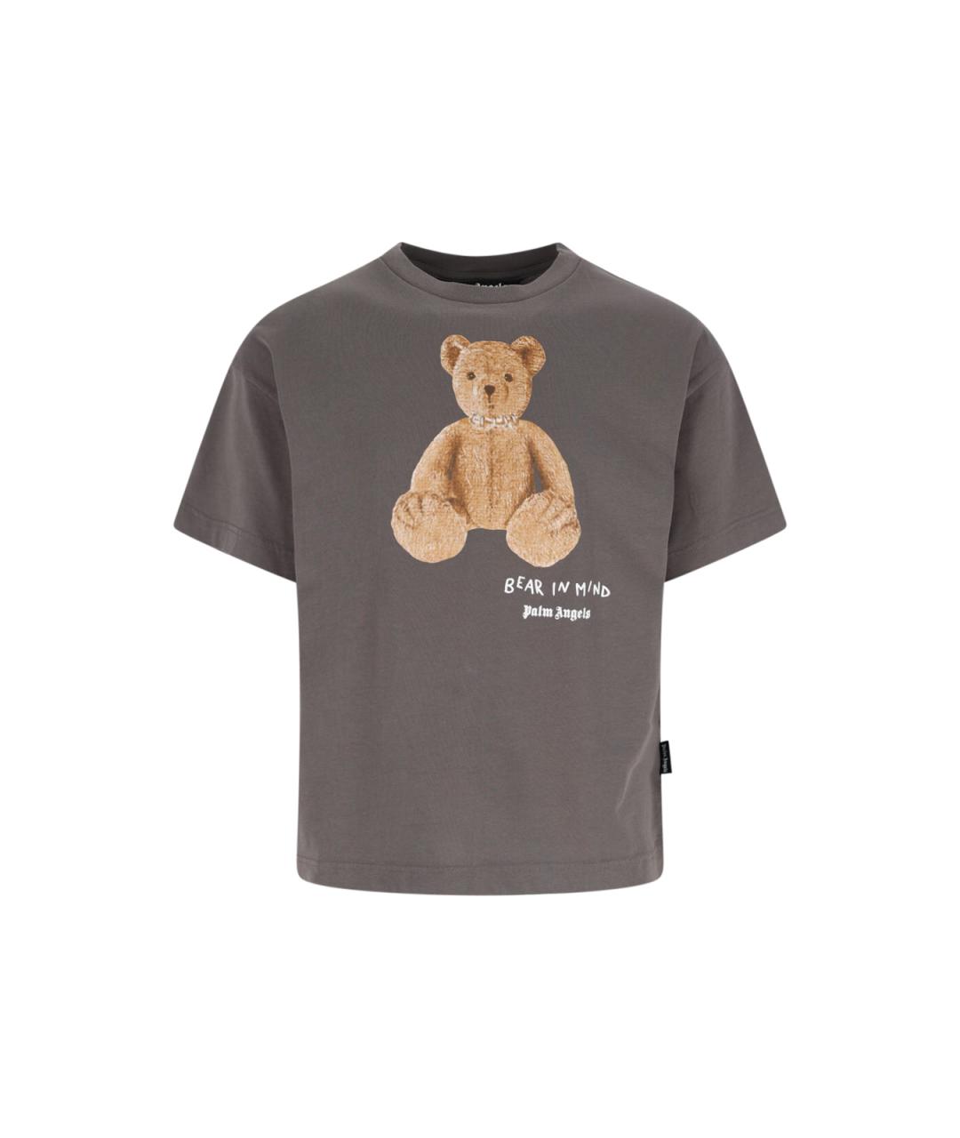 PALM ANGELS Серая хлопковая футболка, фото 1