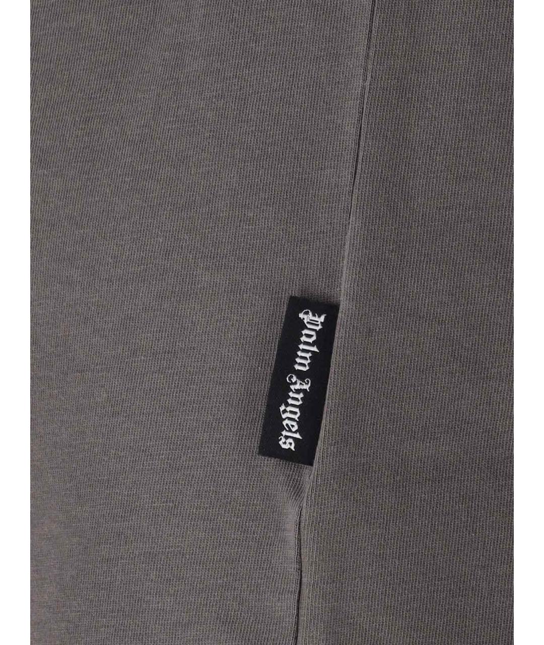 PALM ANGELS Серая хлопковая футболка, фото 3