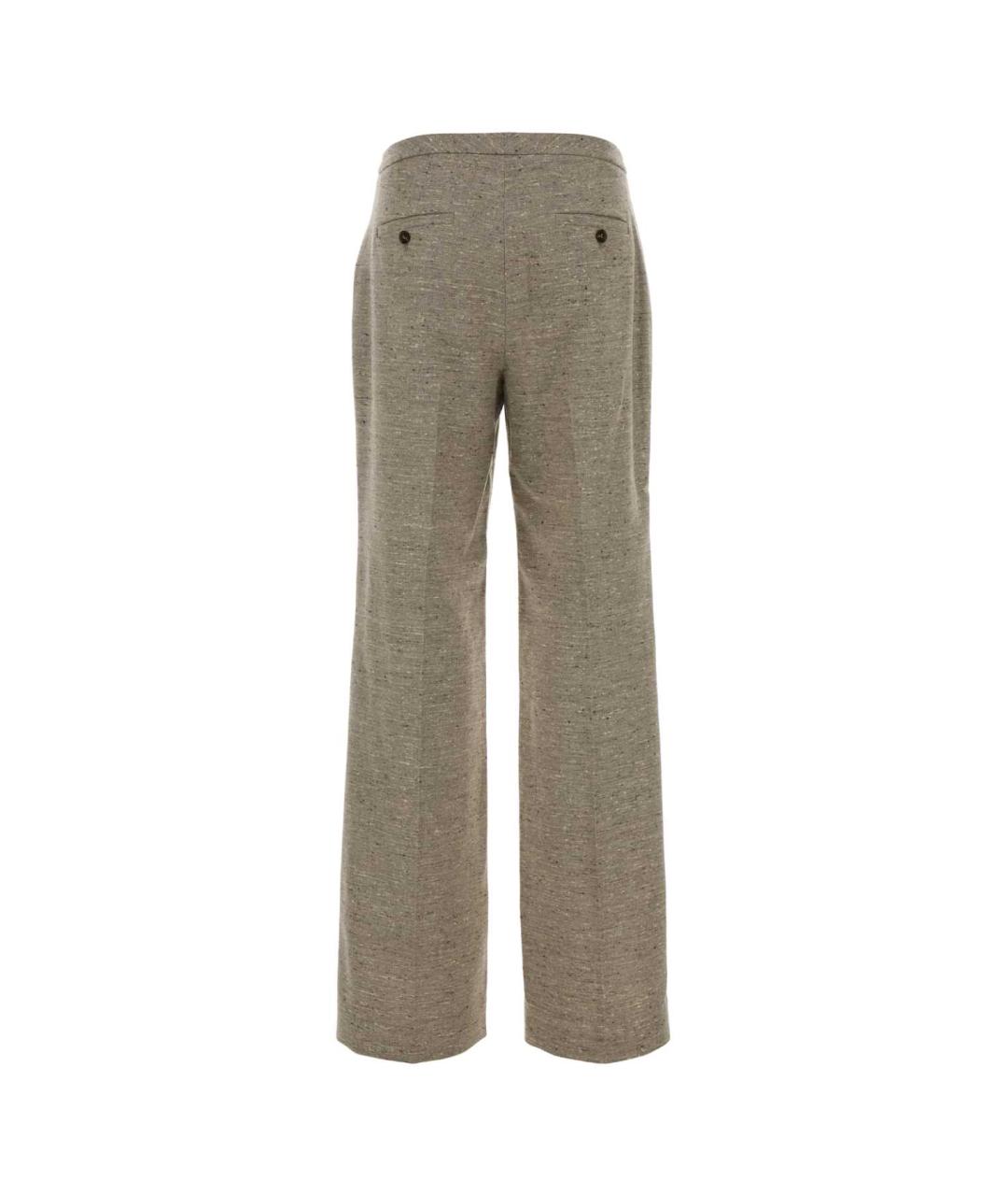 MAGDA BUTRYM Серые шелковые прямые брюки, фото 2