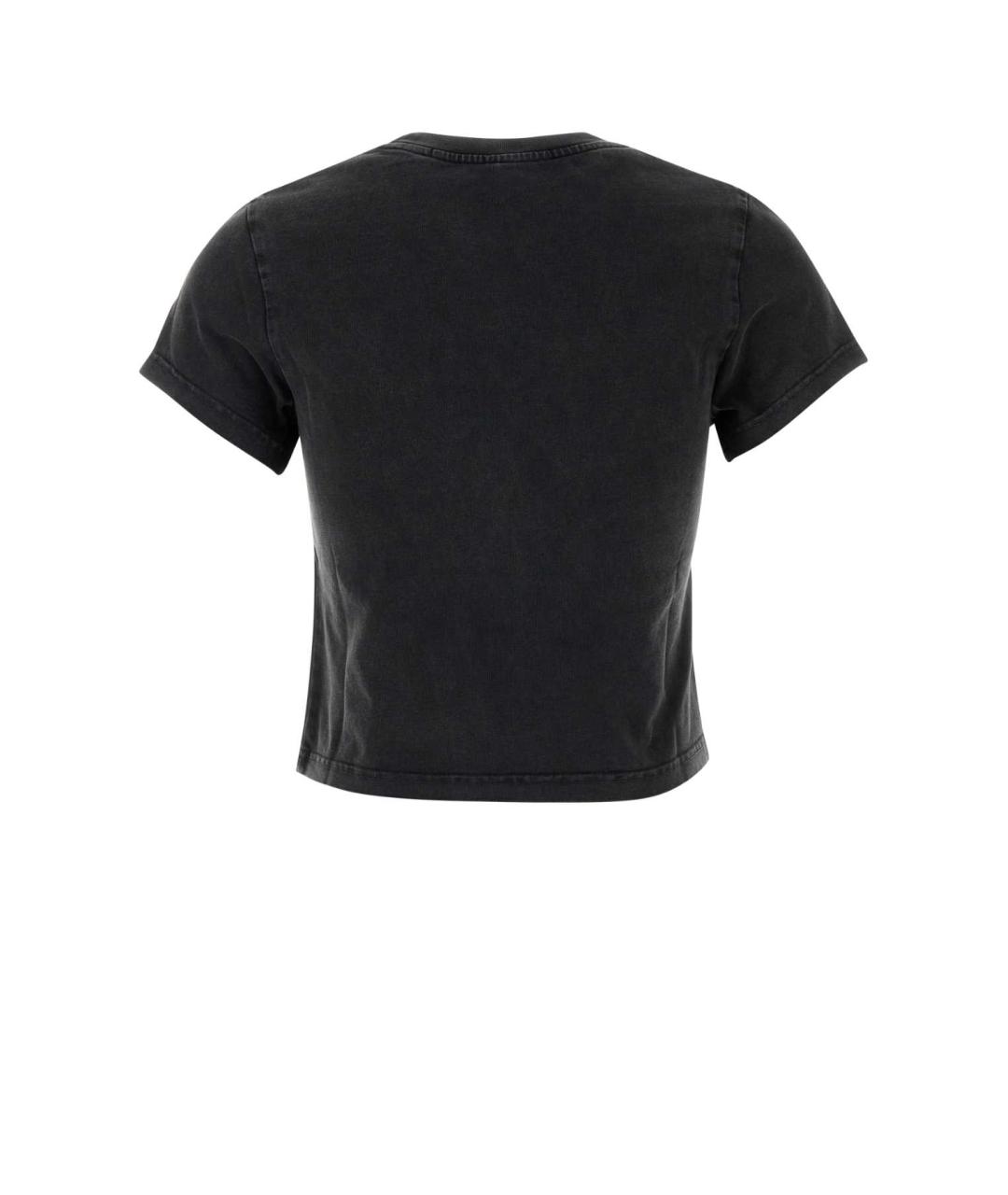 ALEXANDER WANG Черная хлопковая футболка, фото 2