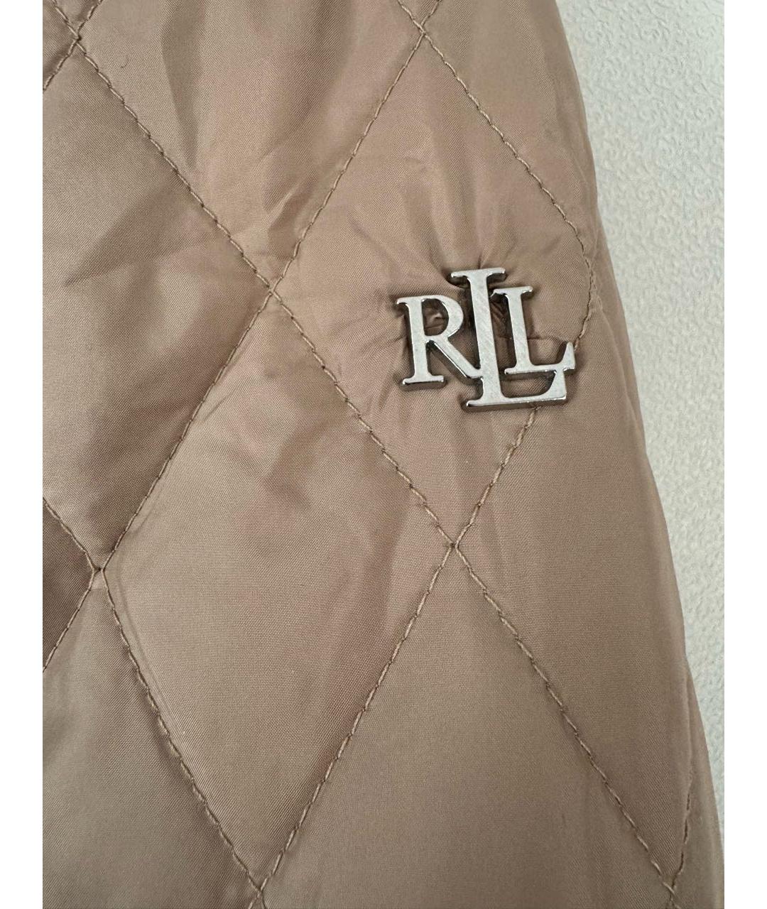 RALPH LAUREN Бежевая полиэстеровая куртка, фото 4