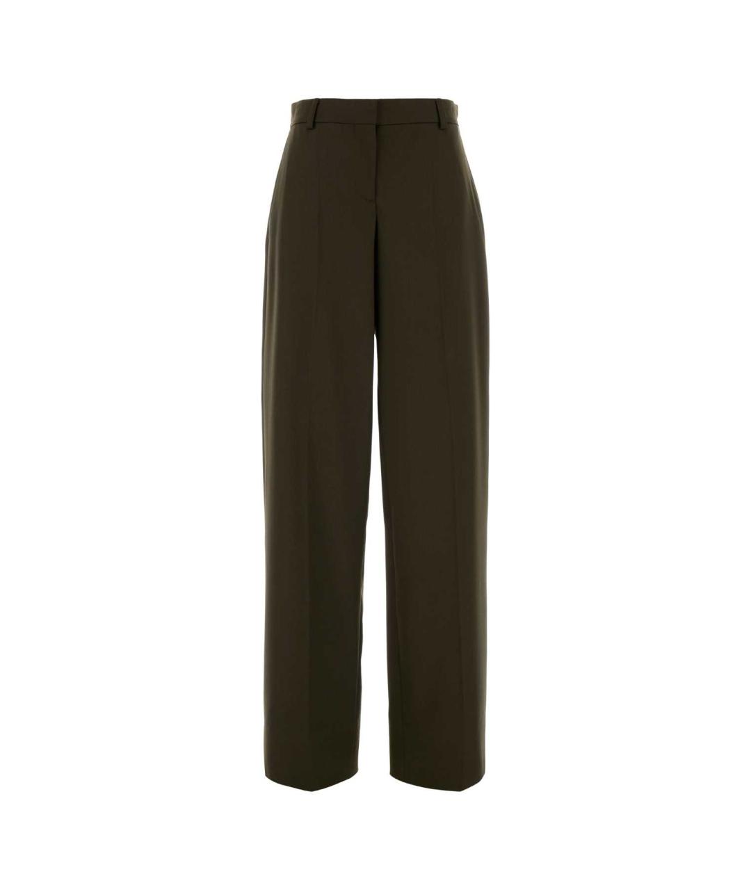 STELLA MCCARTNEY Зеленые шерстяные прямые брюки, фото 1