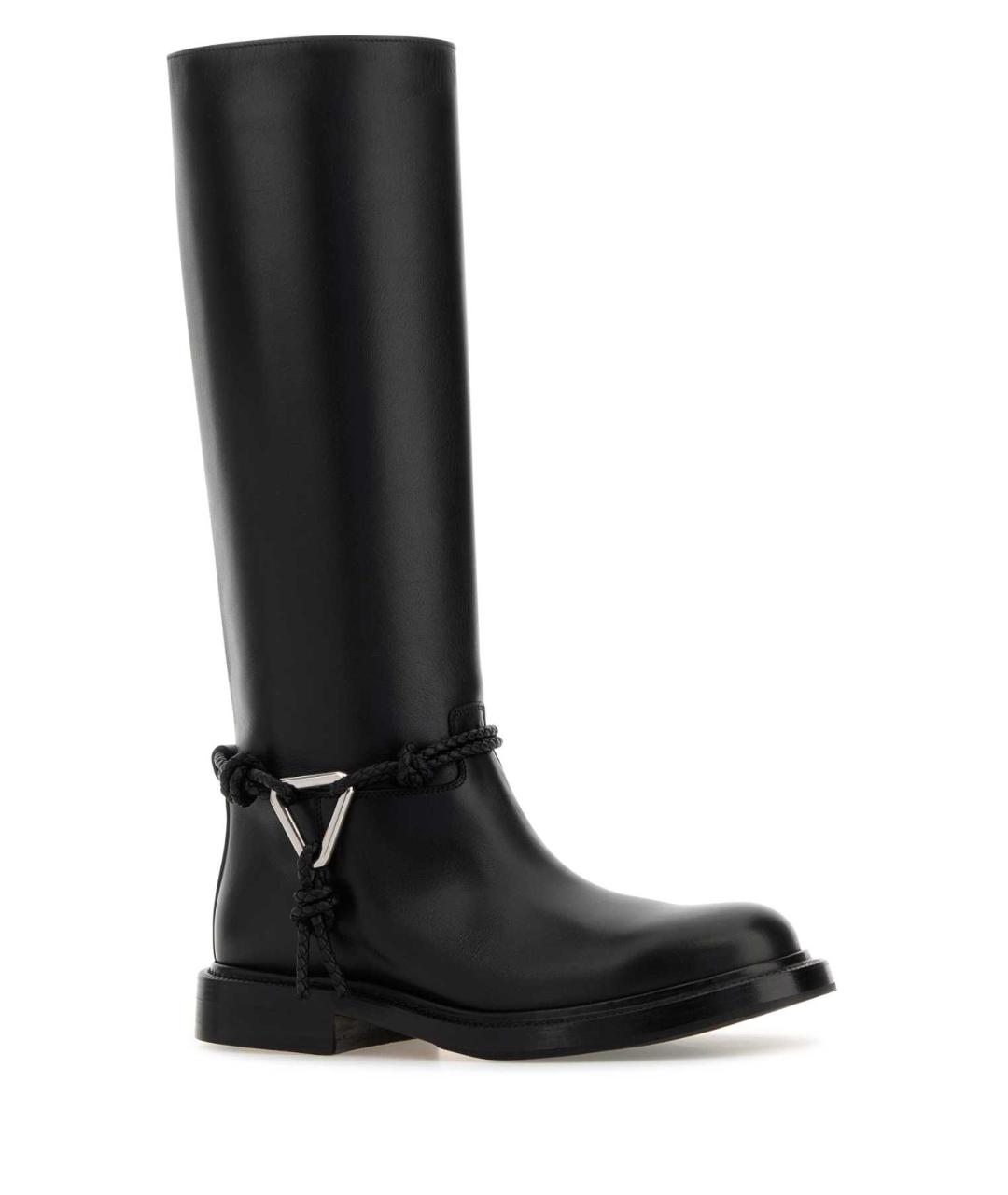 BOTTEGA VENETA Черные кожаные сапоги, фото 2