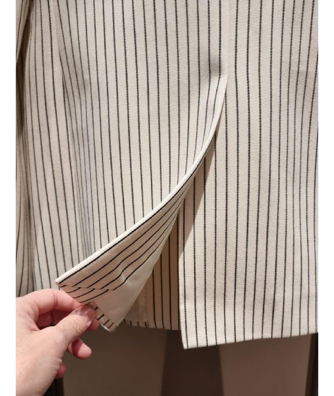 CELINE Белый шерстяной жакет/пиджак, фото 4