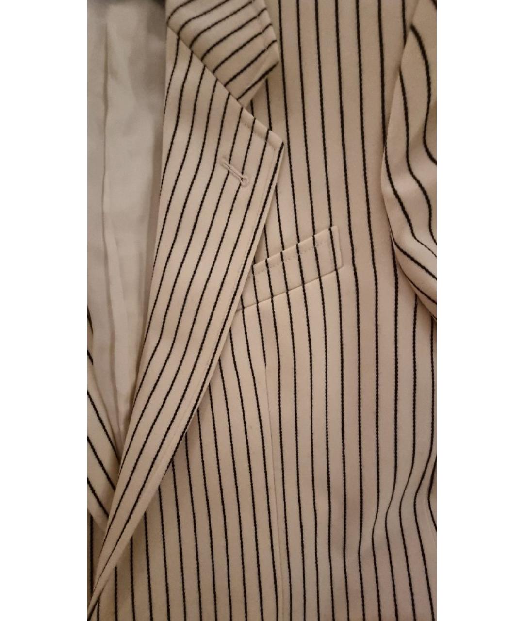 CELINE Белый шерстяной жакет/пиджак, фото 8