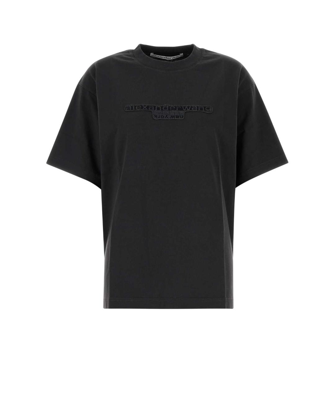ALEXANDER WANG Серая хлопковая футболка, фото 1