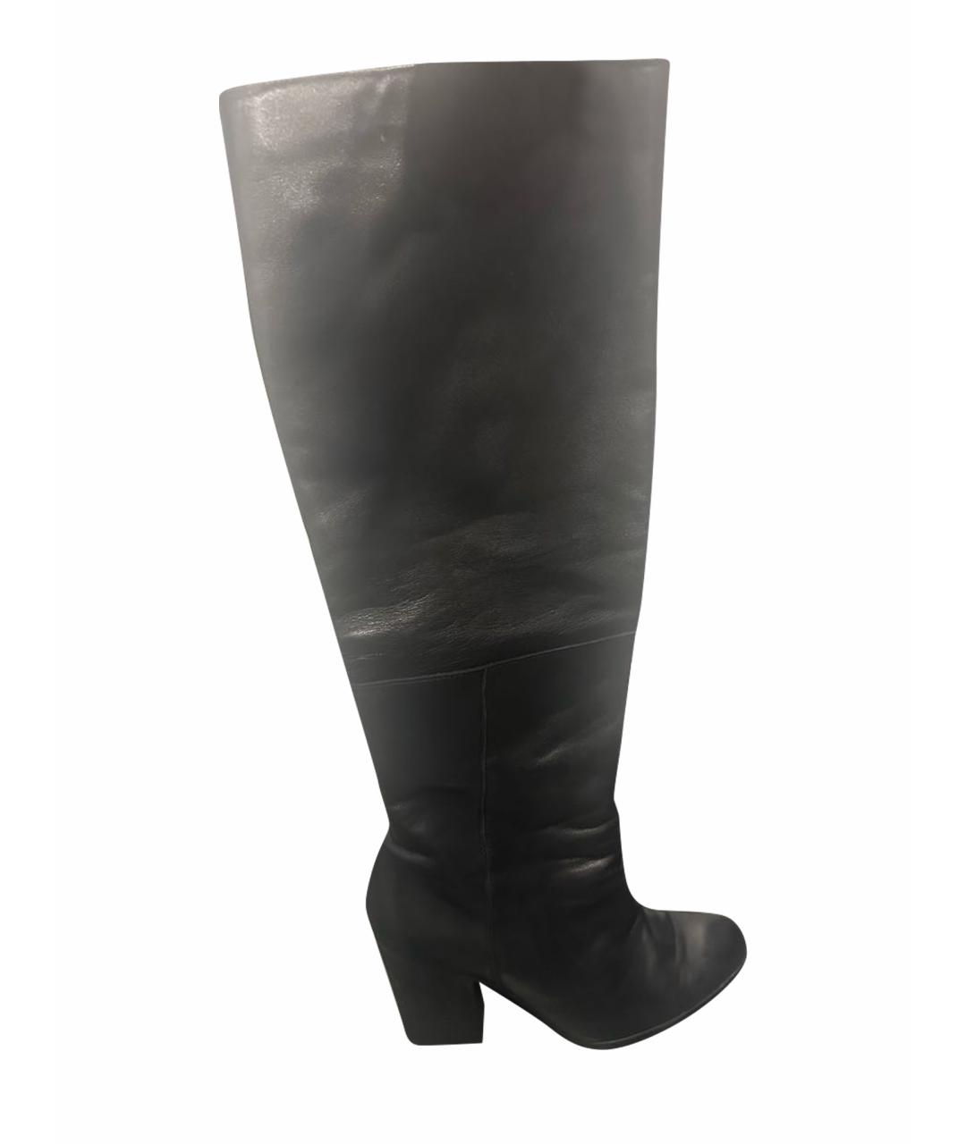 STUART WEITZMAN Черные кожаные сапоги, фото 1