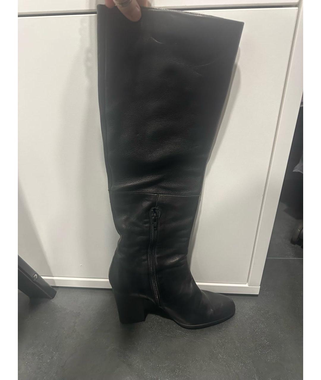 STUART WEITZMAN Черные кожаные сапоги, фото 3