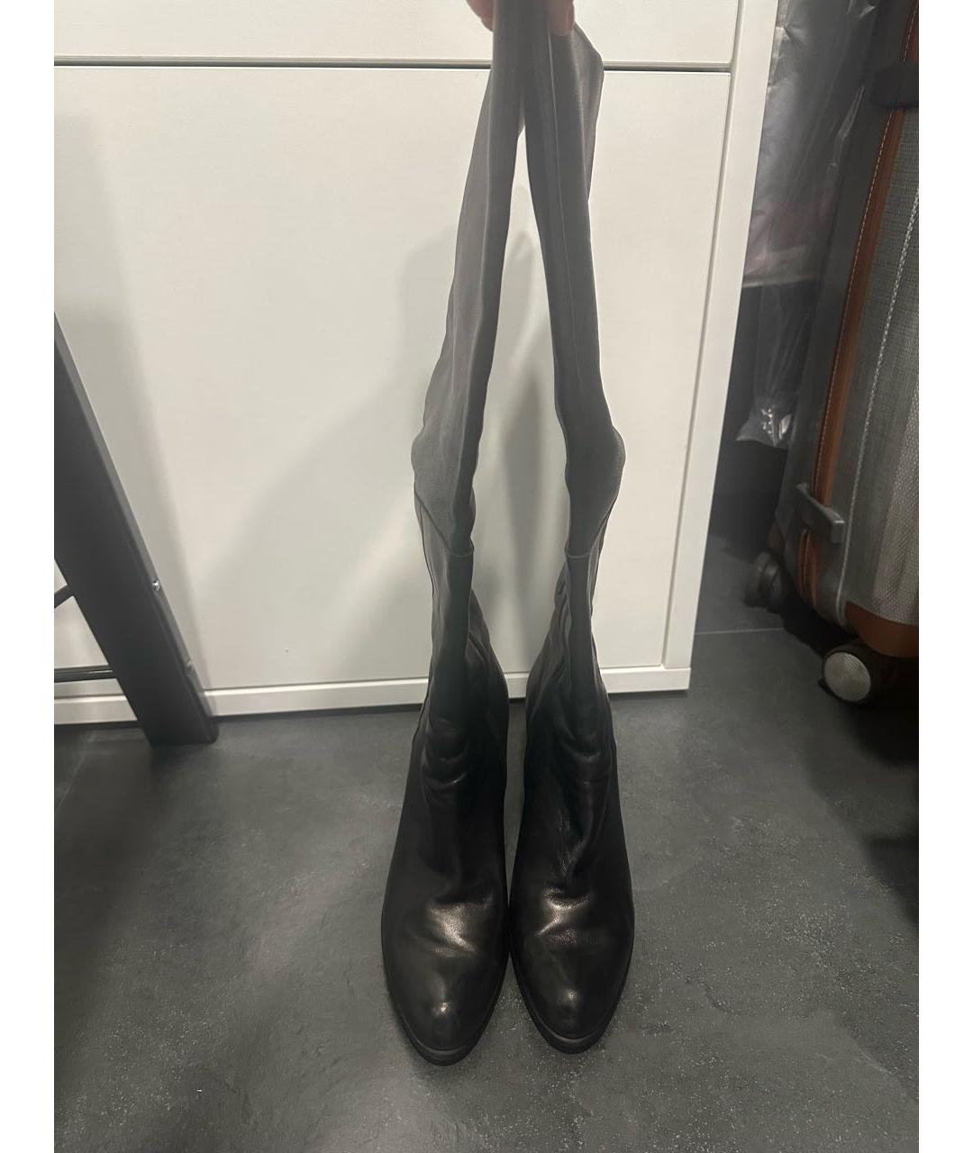 STUART WEITZMAN Черные кожаные сапоги, фото 2