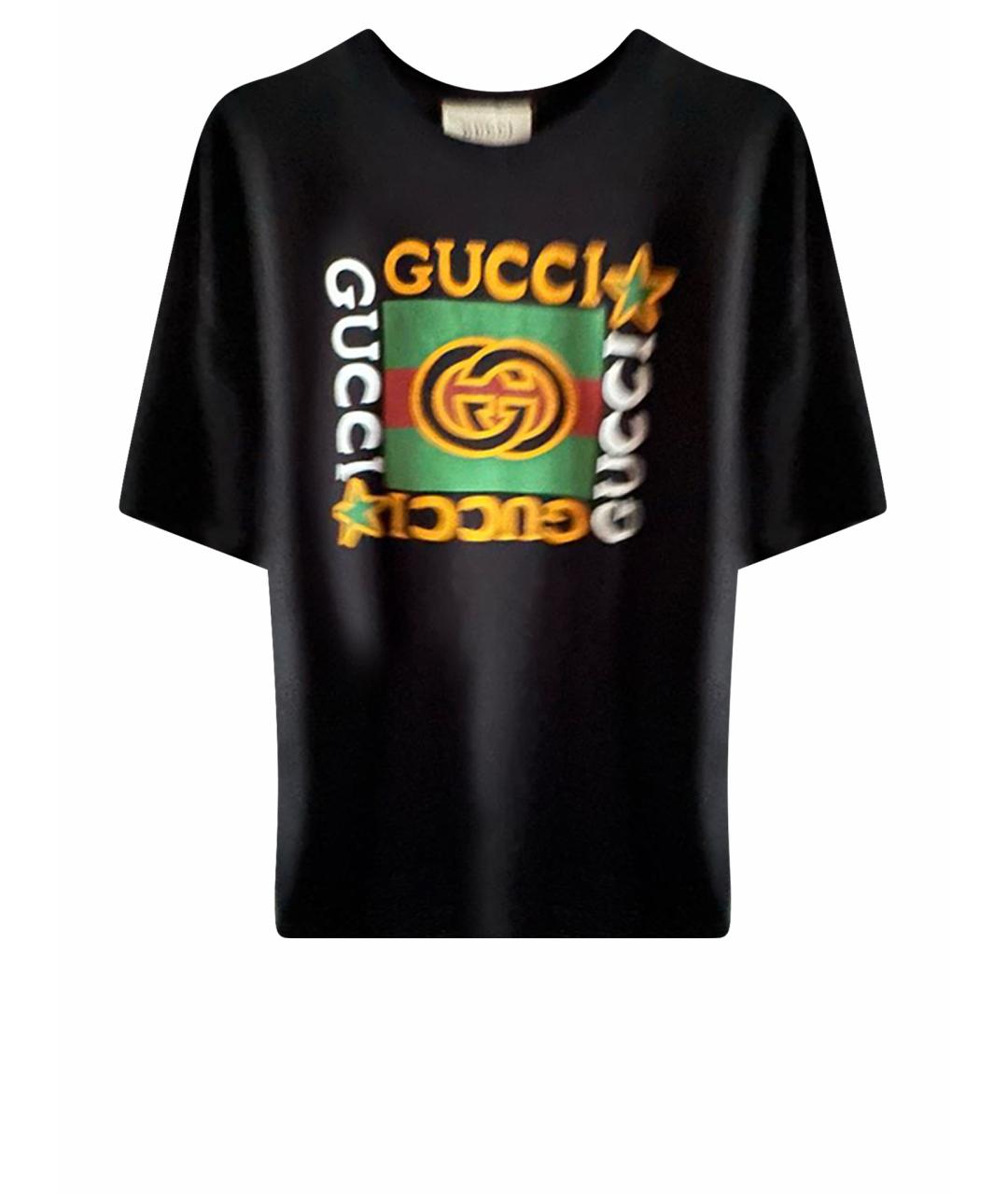 GUCCI Черная хлопковая футболка, фото 1