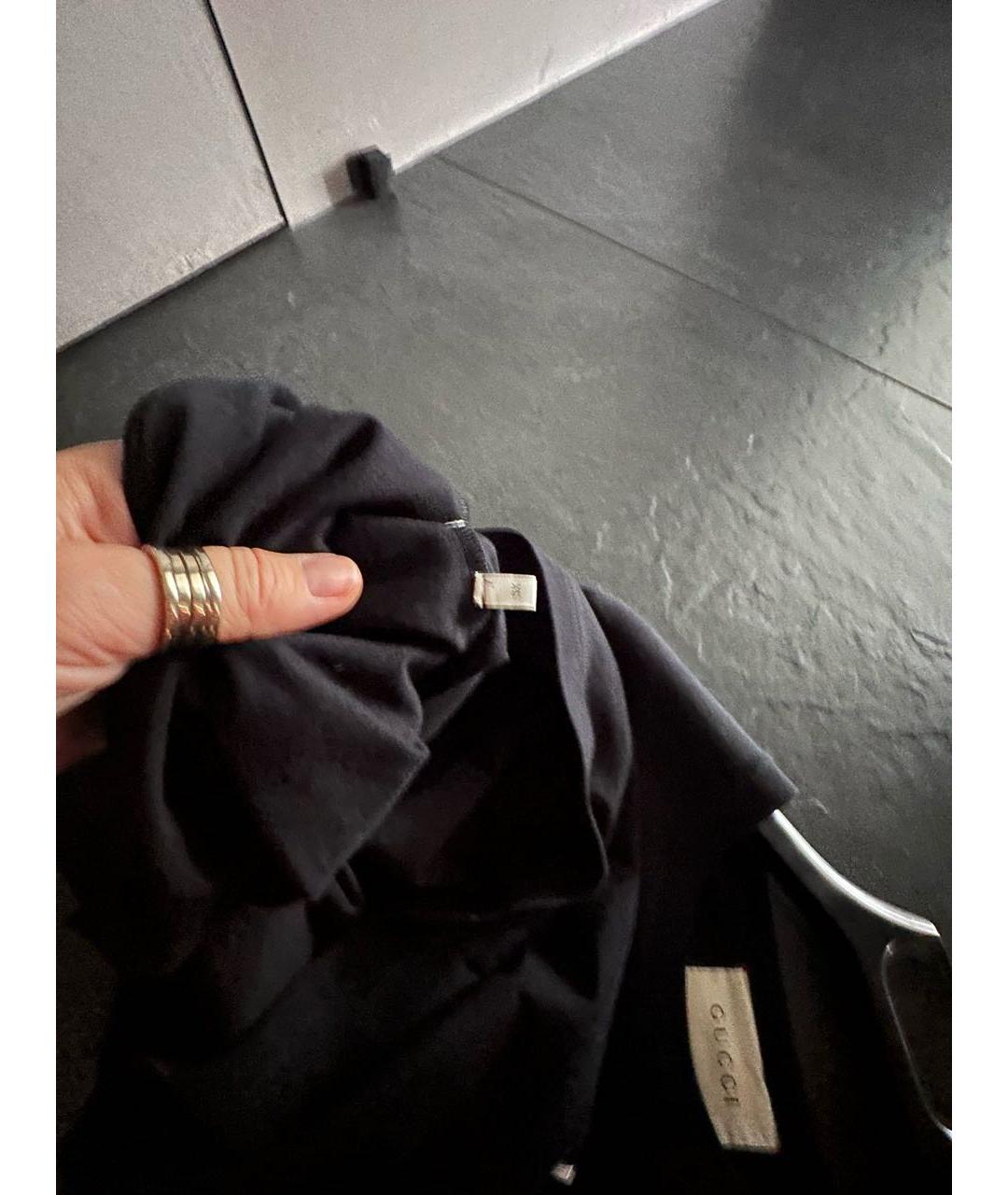 GUCCI Черная хлопковая футболка, фото 4