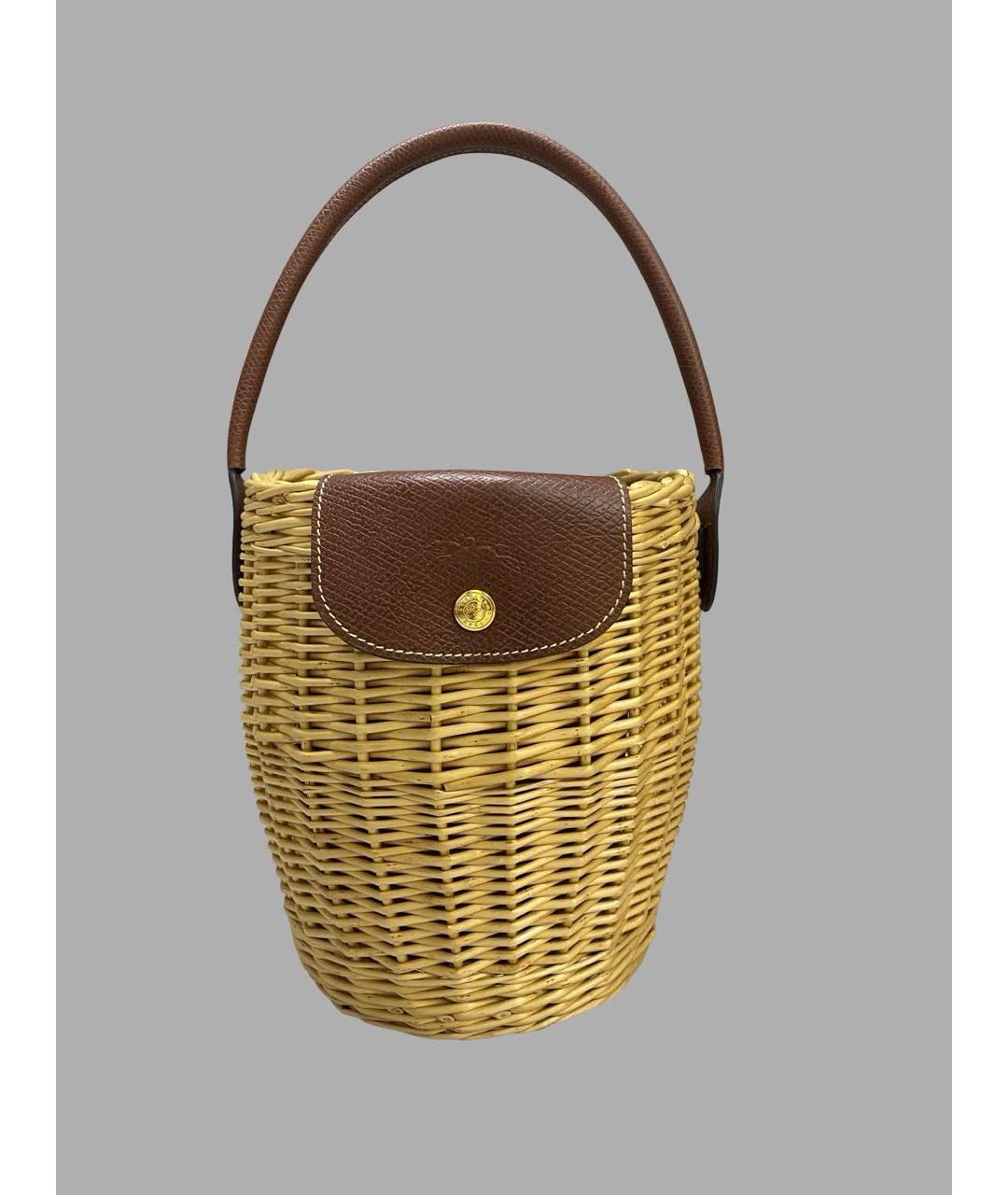 LONGCHAMP Бежевая пелетеная пляжная сумка, фото 7