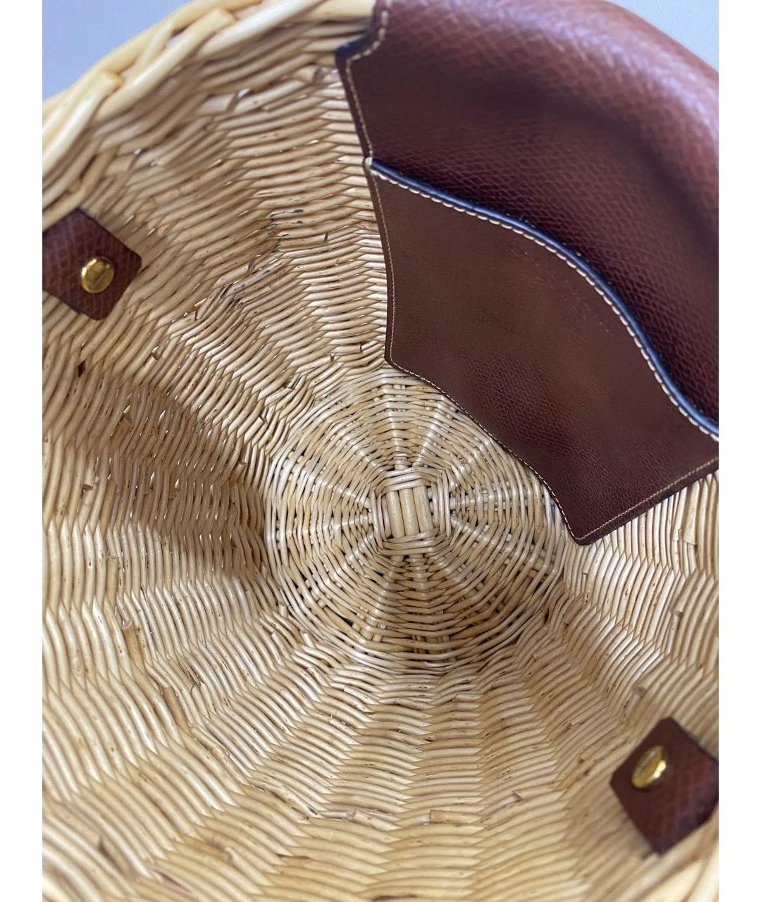 LONGCHAMP Бежевая пелетеная пляжная сумка, фото 6