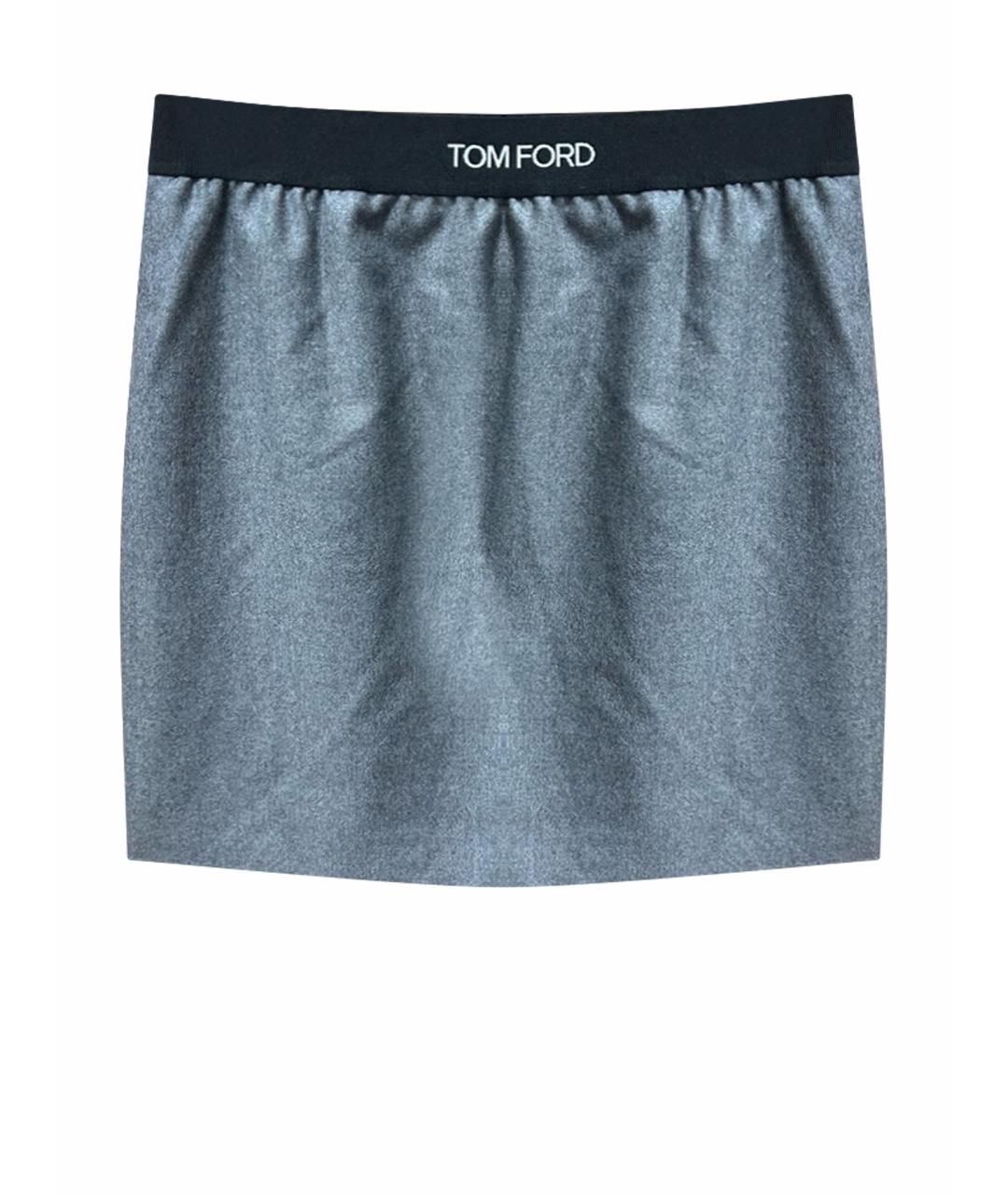 TOM FORD Серая юбка мини, фото 1