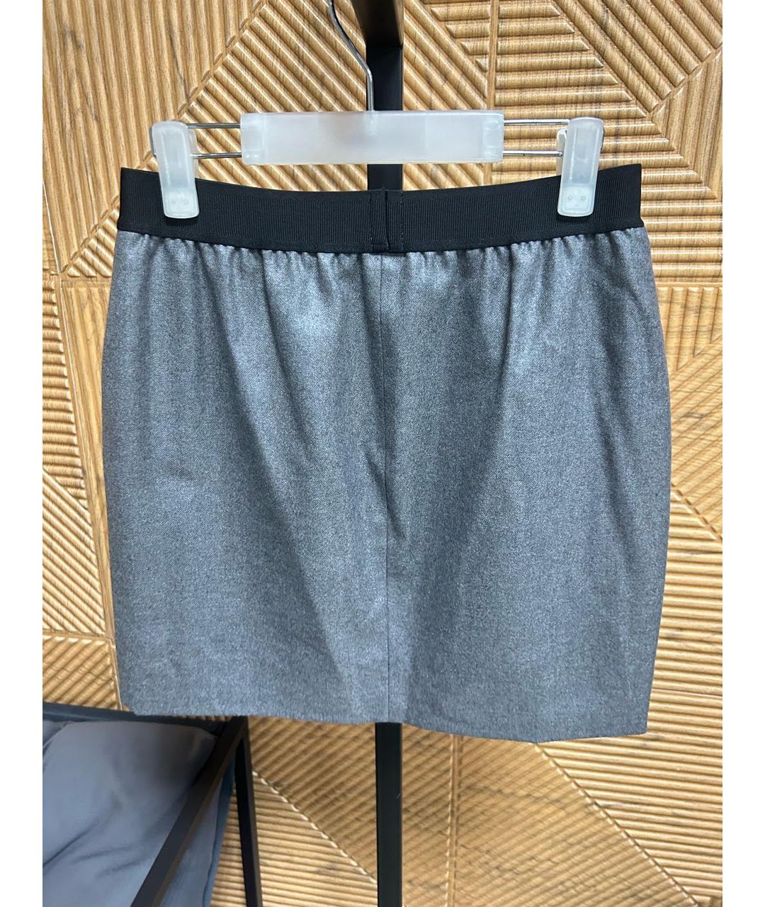 TOM FORD Серая юбка мини, фото 2