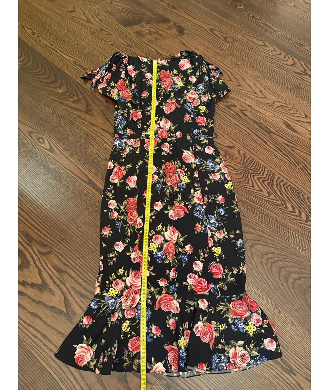 DOLCE&GABBANA Черное шелковое коктейльное платье, фото 6