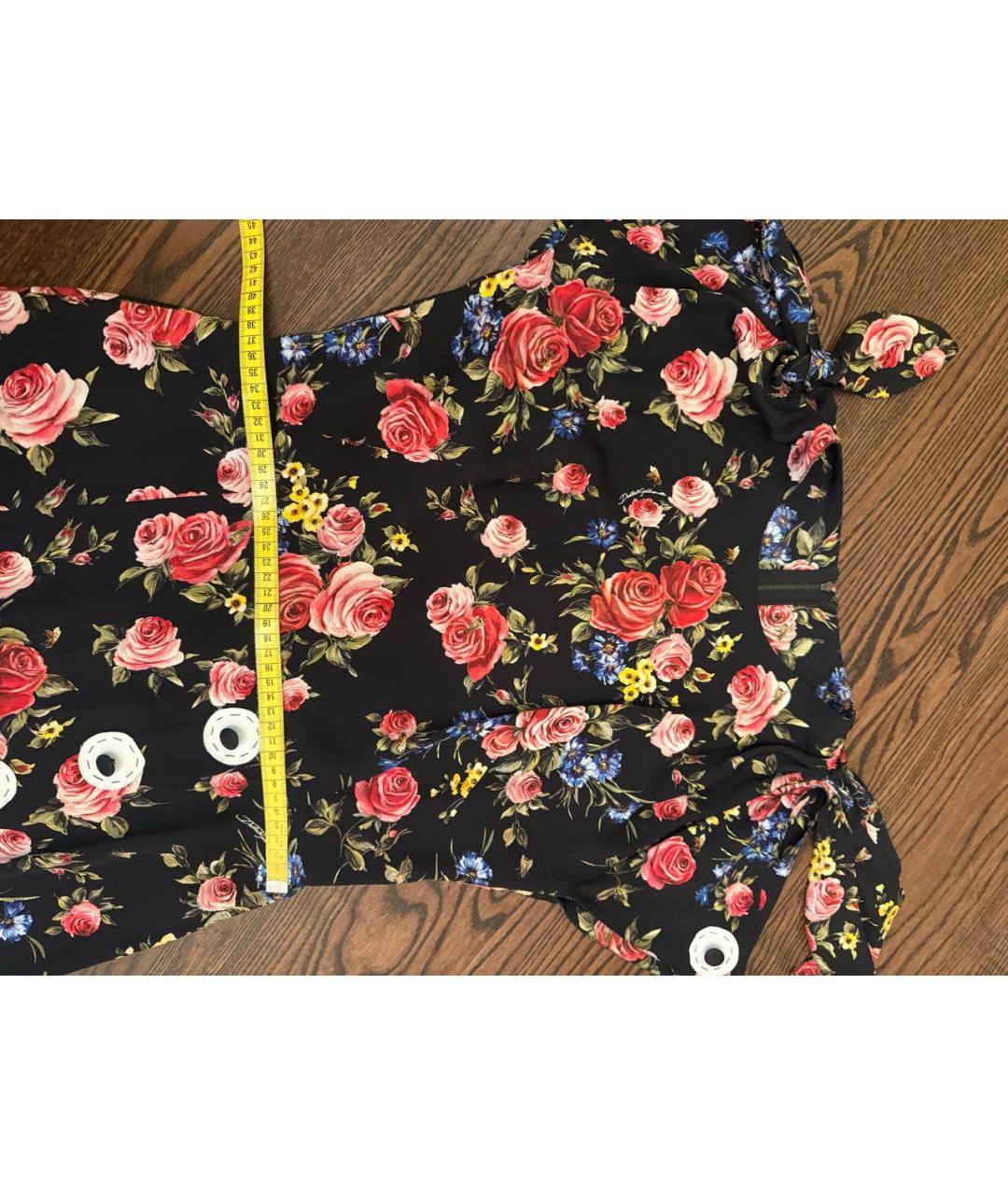 DOLCE&GABBANA Черное шелковое коктейльное платье, фото 5