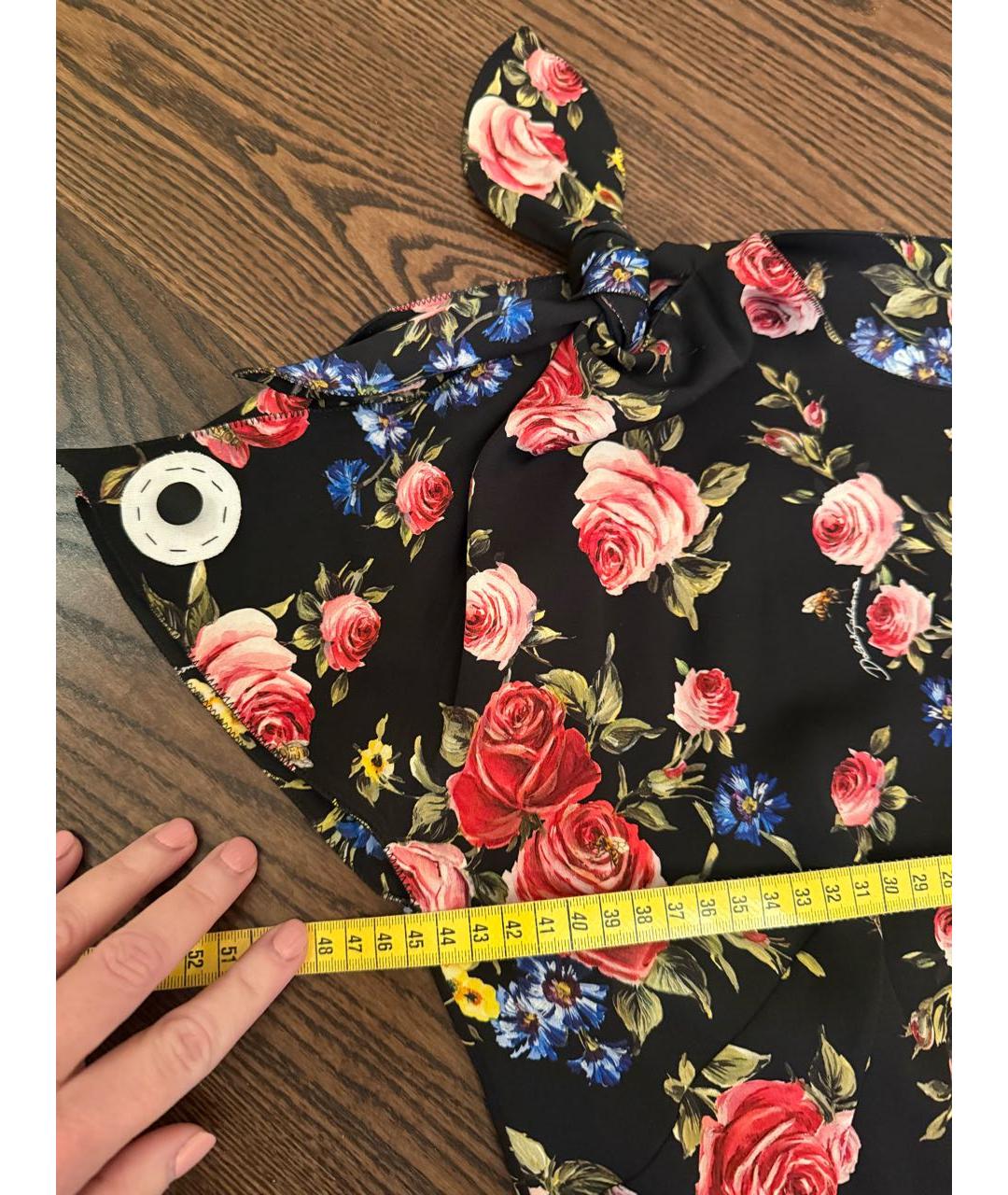 DOLCE&GABBANA Черное шелковое коктейльное платье, фото 4