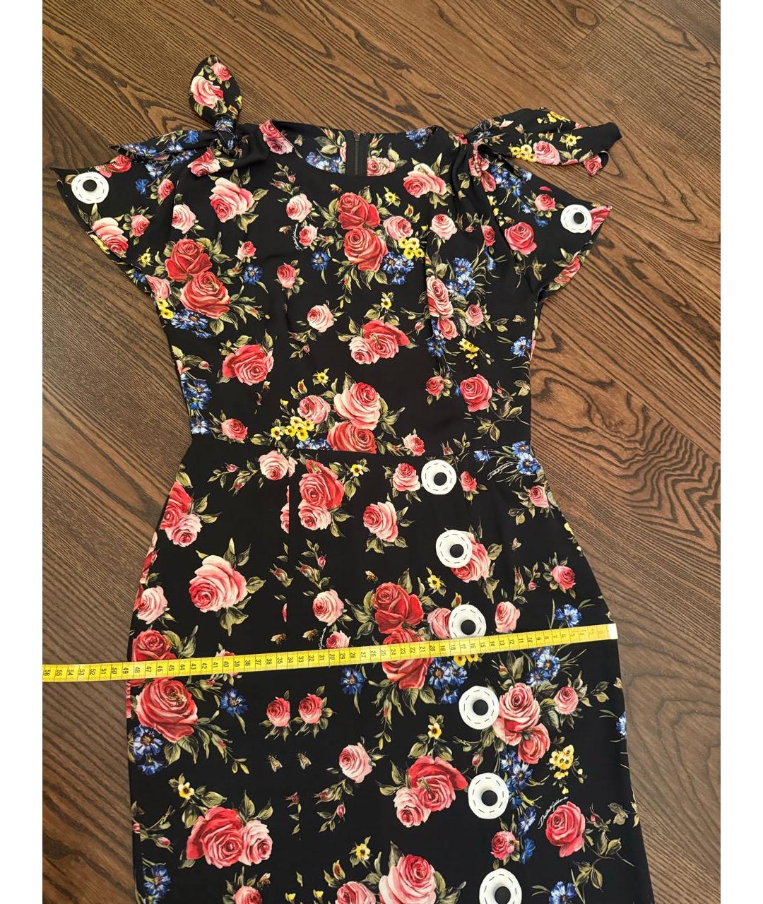 DOLCE&GABBANA Черное шелковое коктейльное платье, фото 7