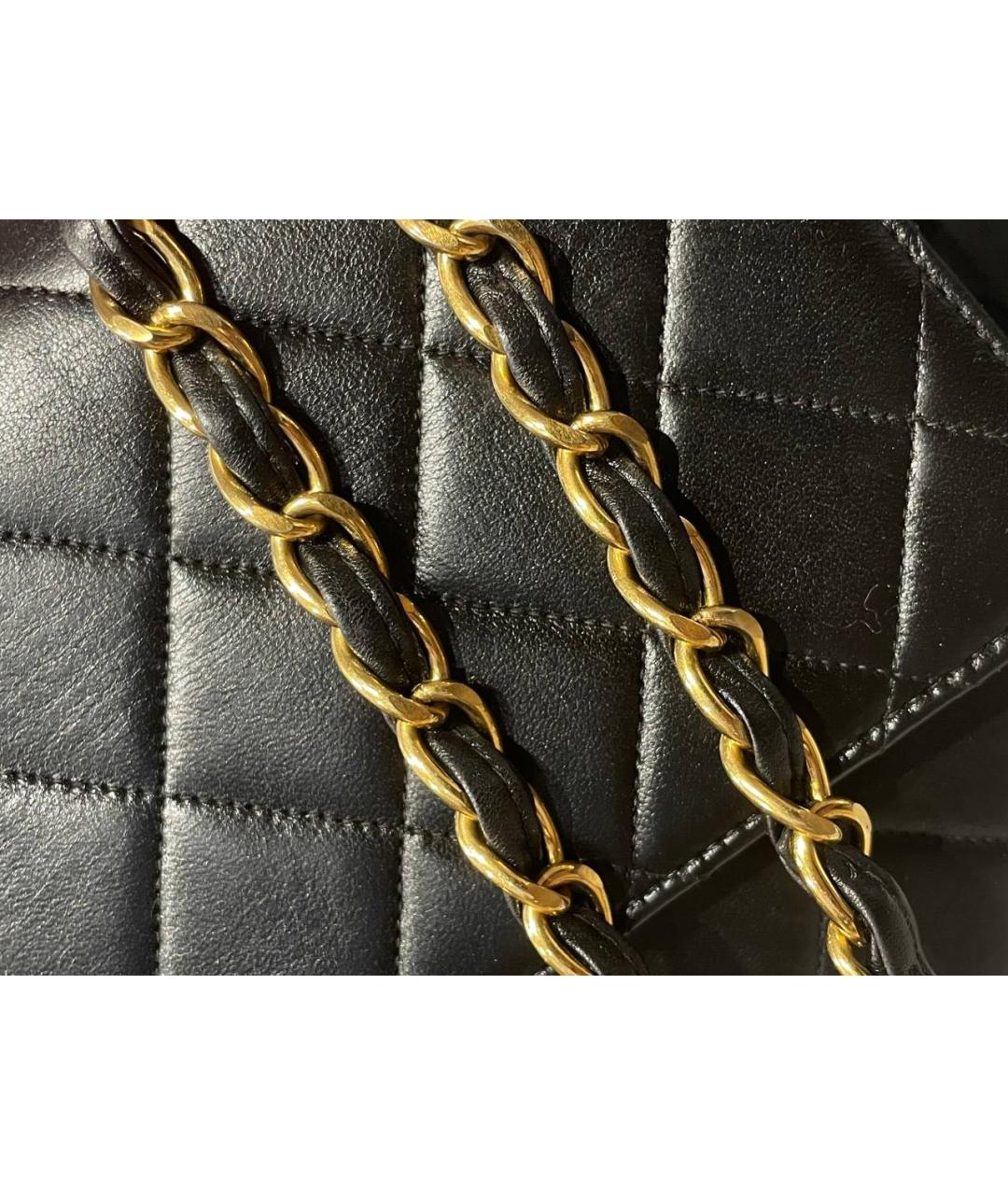 CHANEL Черная кожаная сумка через плечо, фото 6