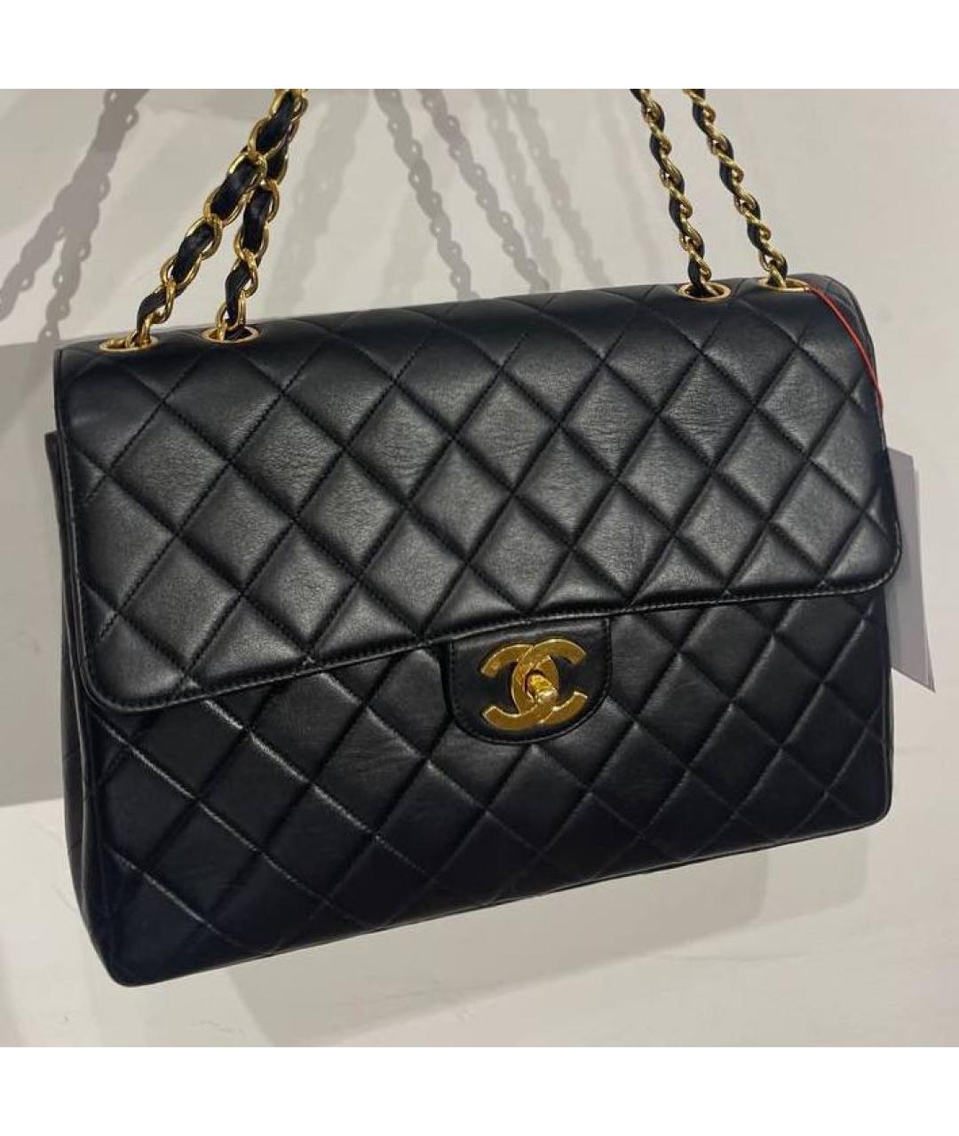 CHANEL Черная кожаная сумка через плечо, фото 8