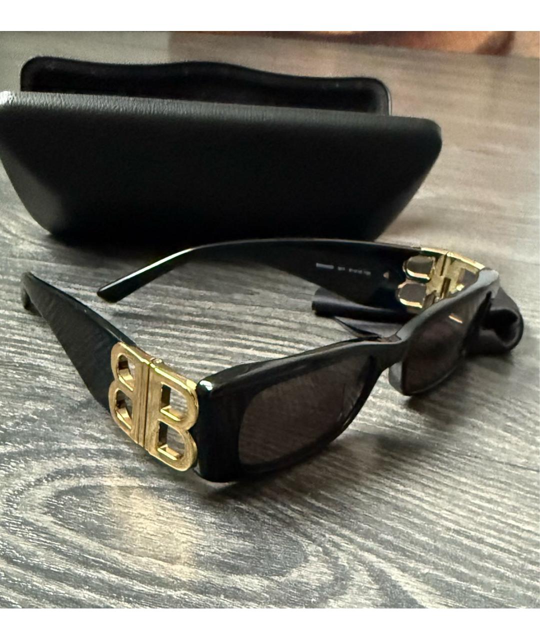 BALENCIAGA Черные пластиковые солнцезащитные очки, фото 6