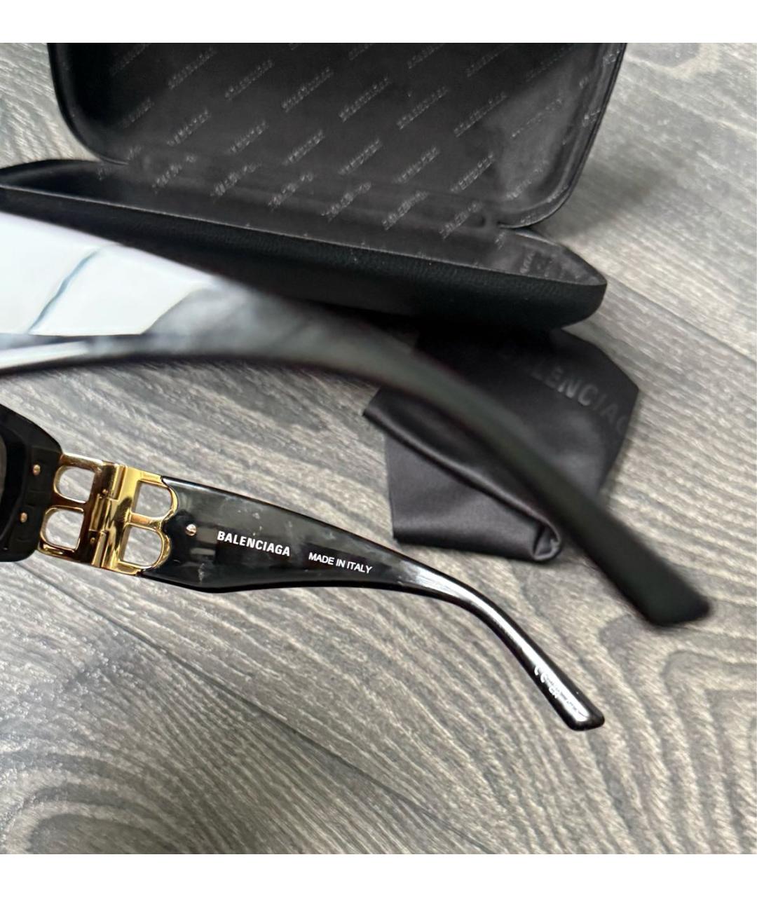 BALENCIAGA Черные пластиковые солнцезащитные очки, фото 4