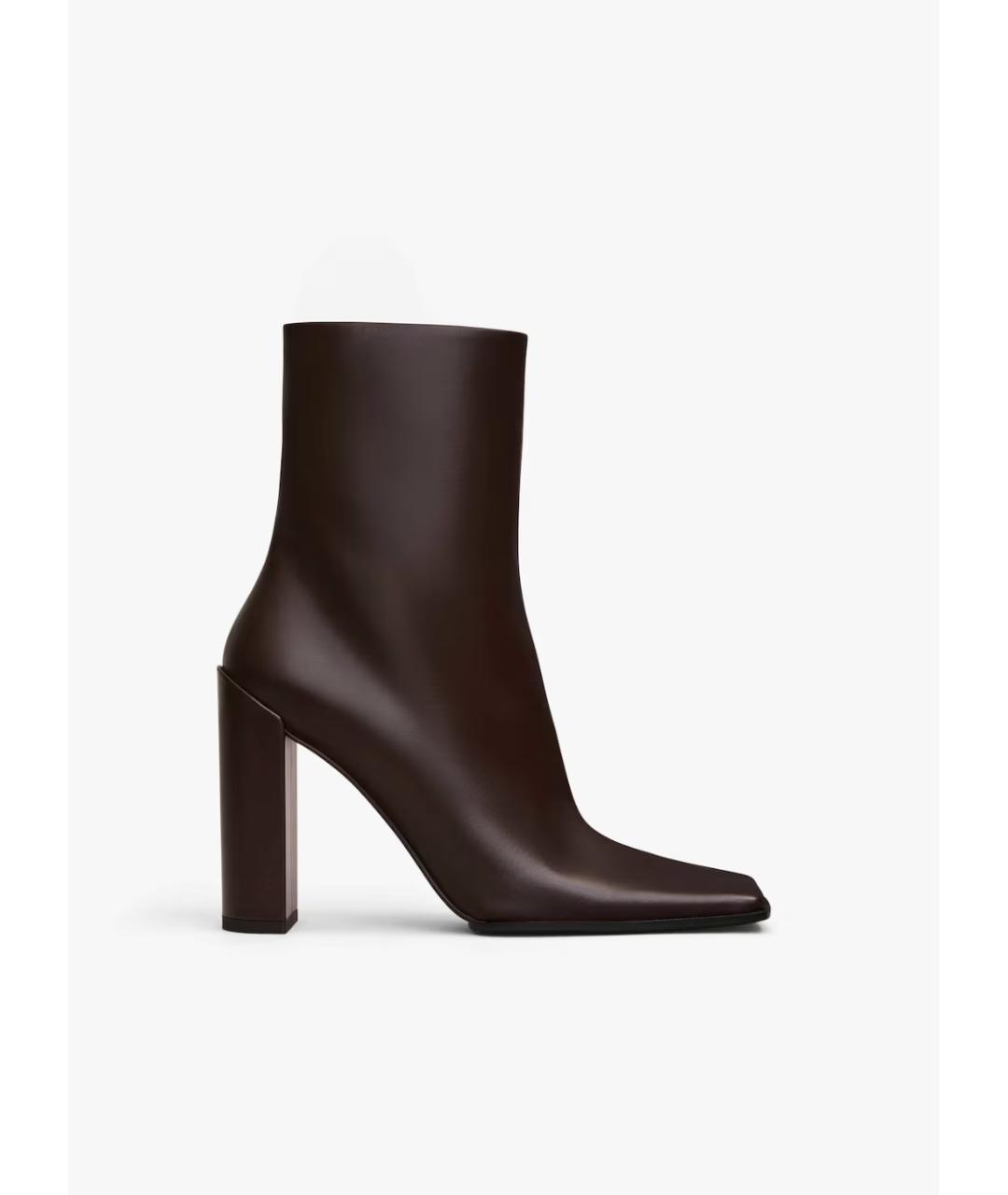 ALAIA Коричневые кожаные ботильоны, фото 5