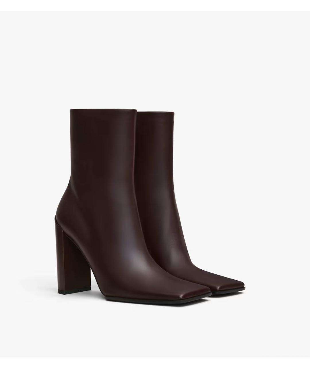 ALAIA Коричневые кожаные ботильоны, фото 3