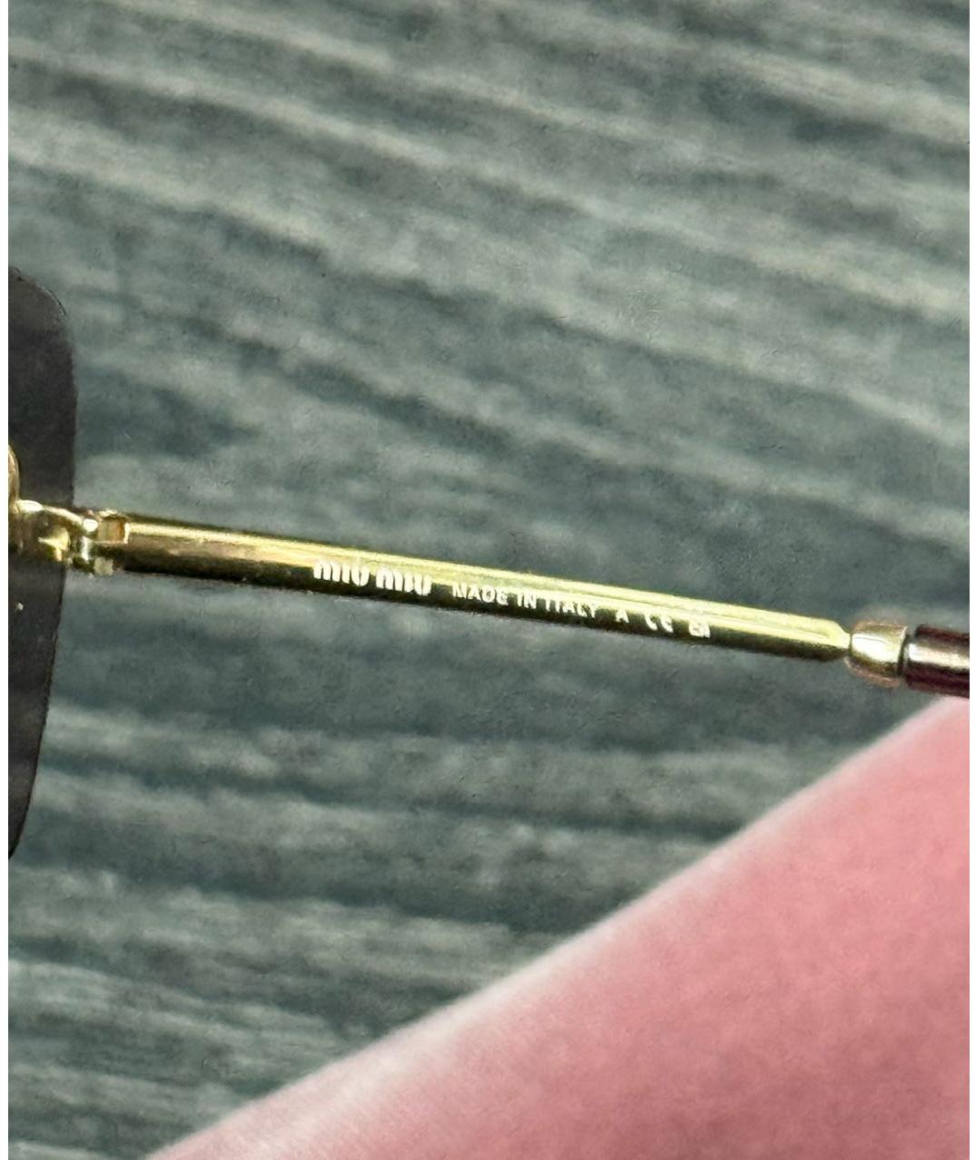 MIU MIU Розовые пластиковые солнцезащитные очки, фото 4