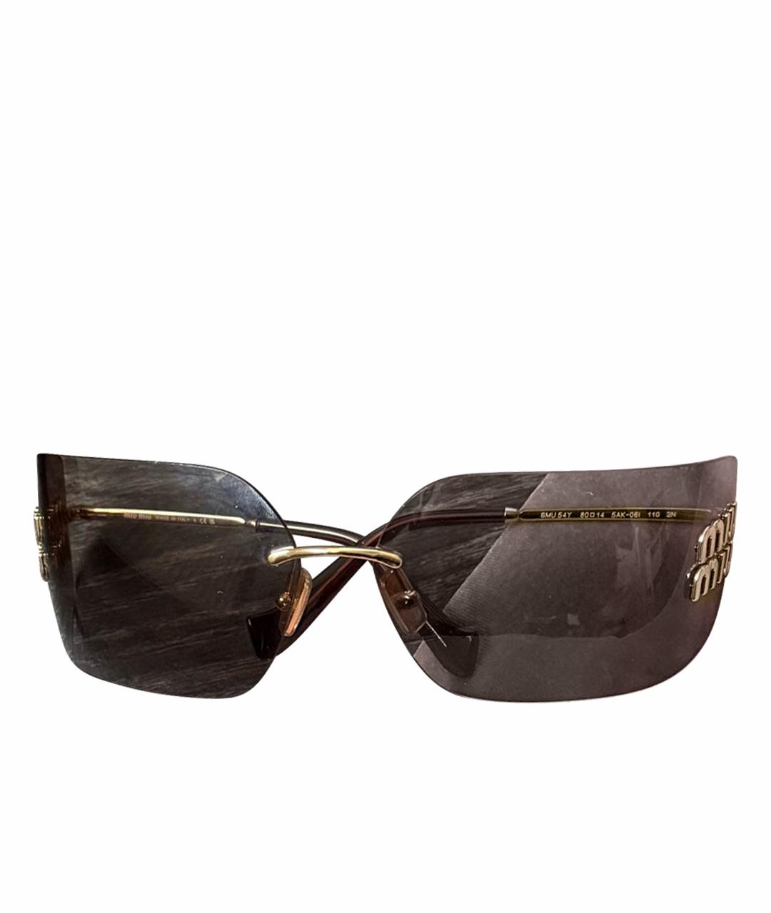 MIU MIU Розовые пластиковые солнцезащитные очки, фото 1