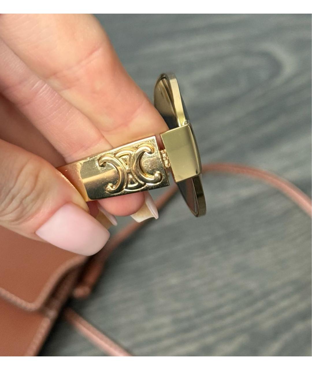 CELINE Золотые металлические солнцезащитные очки, фото 5