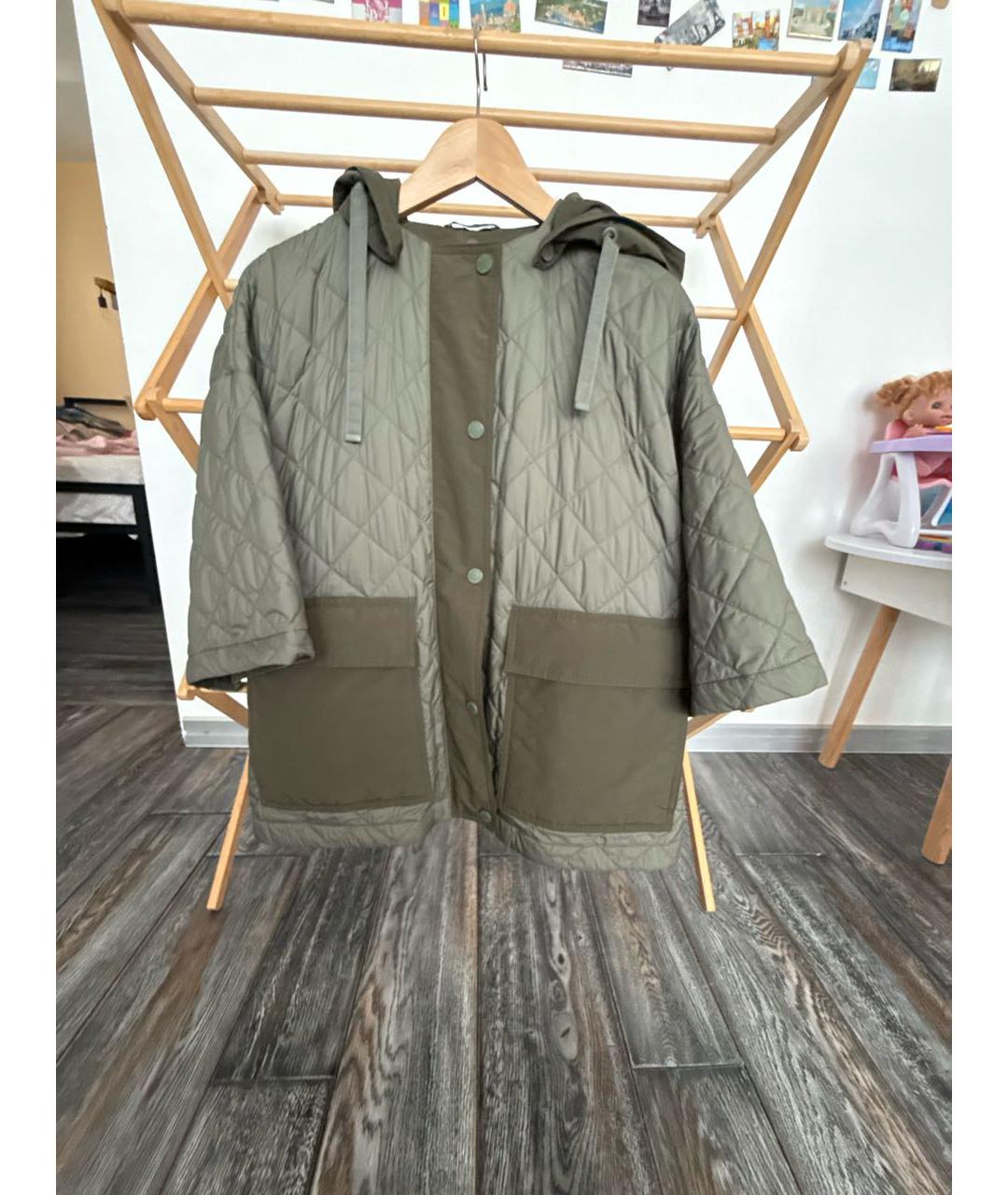WEEKEND MAX MARA Хаки полиэстеровая куртка, фото 7