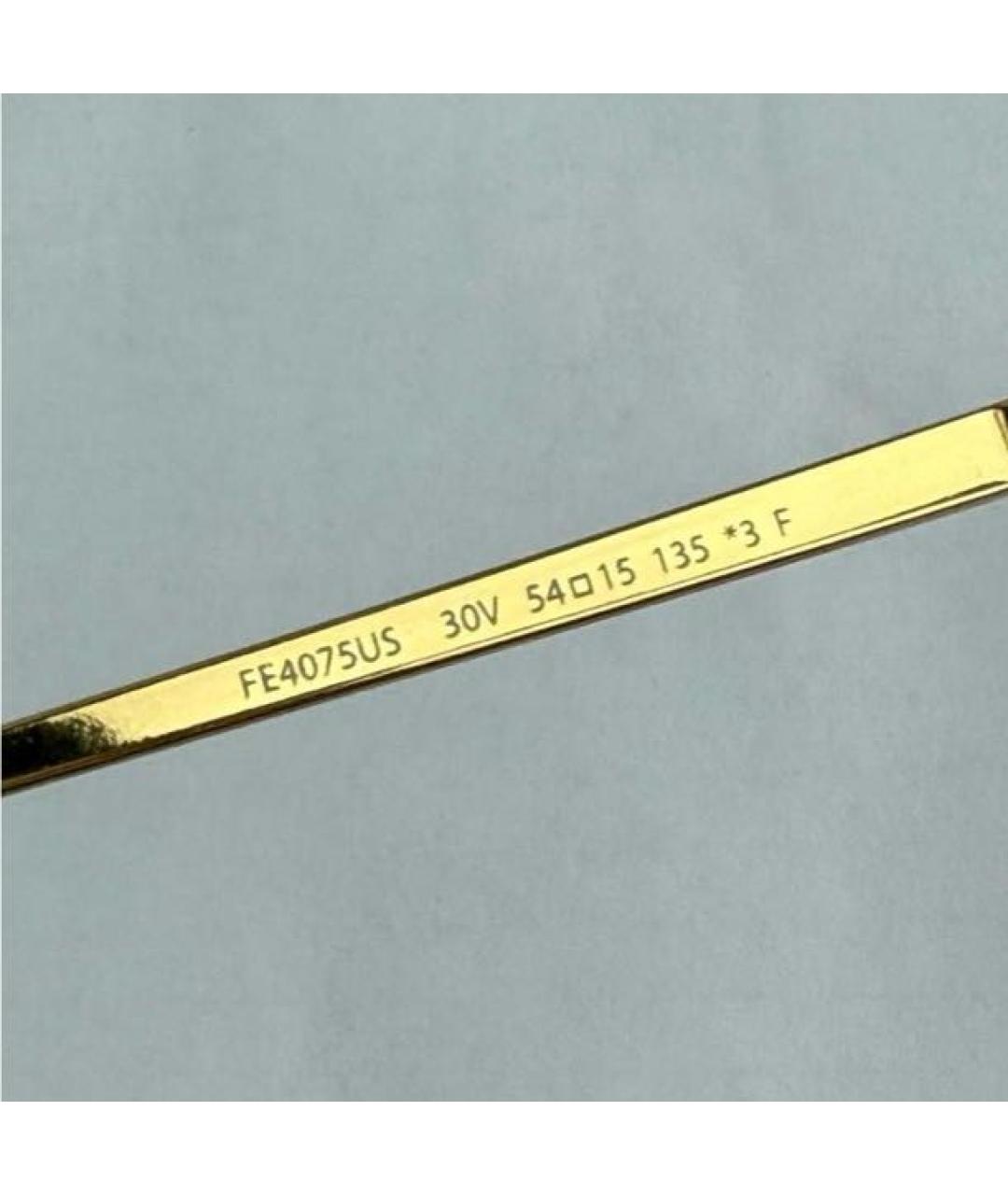 FENDI Черные металлические солнцезащитные очки, фото 4