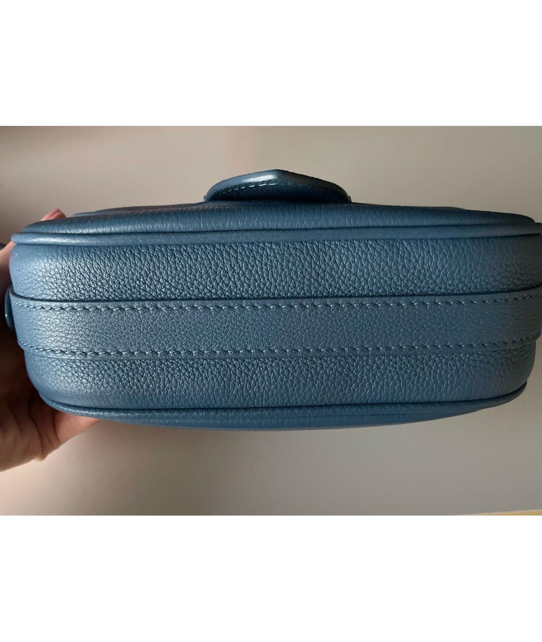 LOUIS VUITTON Синяя кожаная сумка через плечо, фото 7
