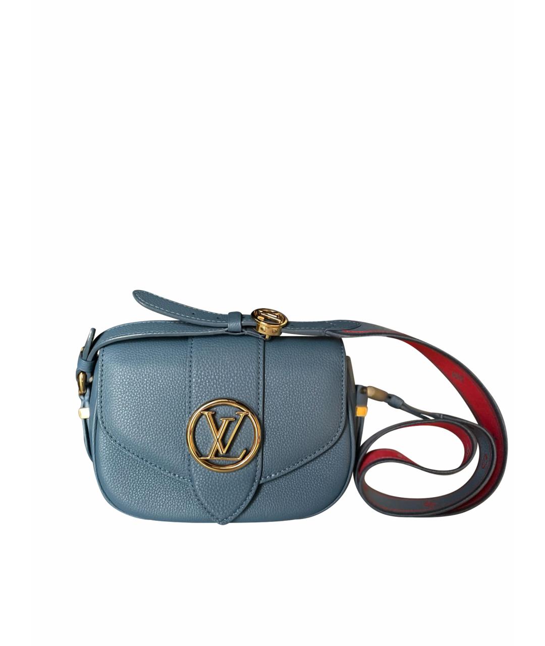 LOUIS VUITTON Синяя кожаная сумка через плечо, фото 1