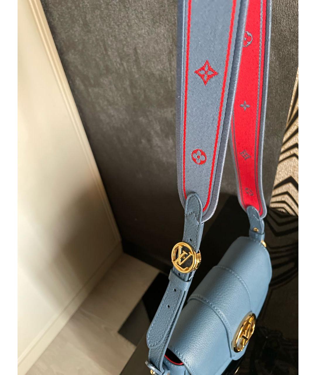 LOUIS VUITTON Синяя кожаная сумка через плечо, фото 8