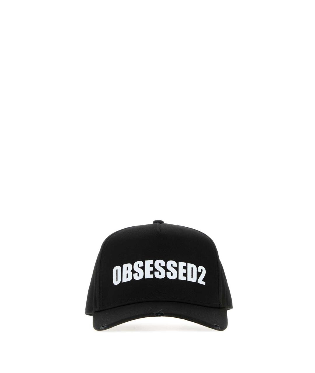 DSQUARED2 Черная хлопковая кепка/бейсболка, фото 1